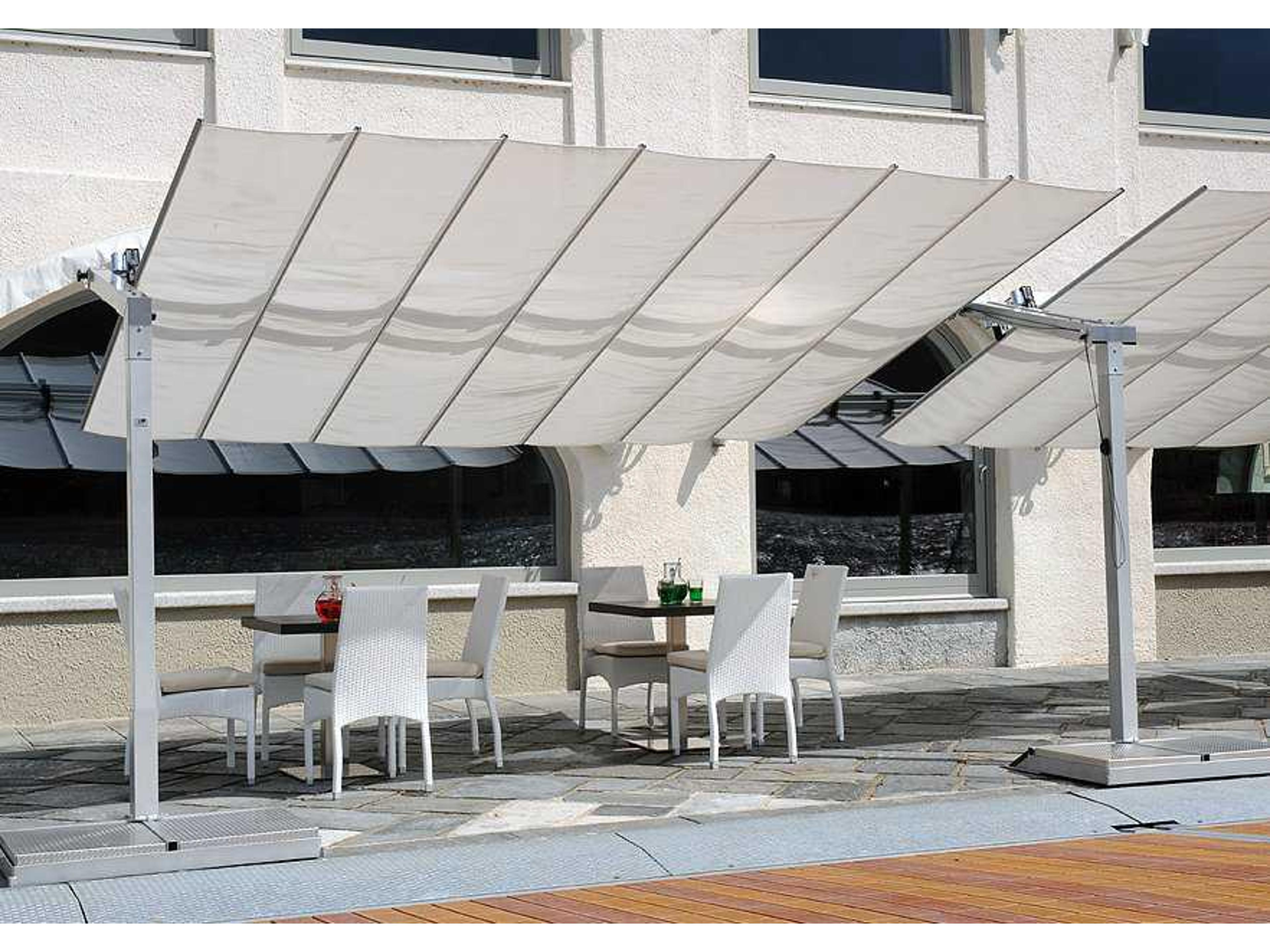 FIM Flexy Aluminum 10 x 16 Foot Rectangular Offset Outdoor Umbrella