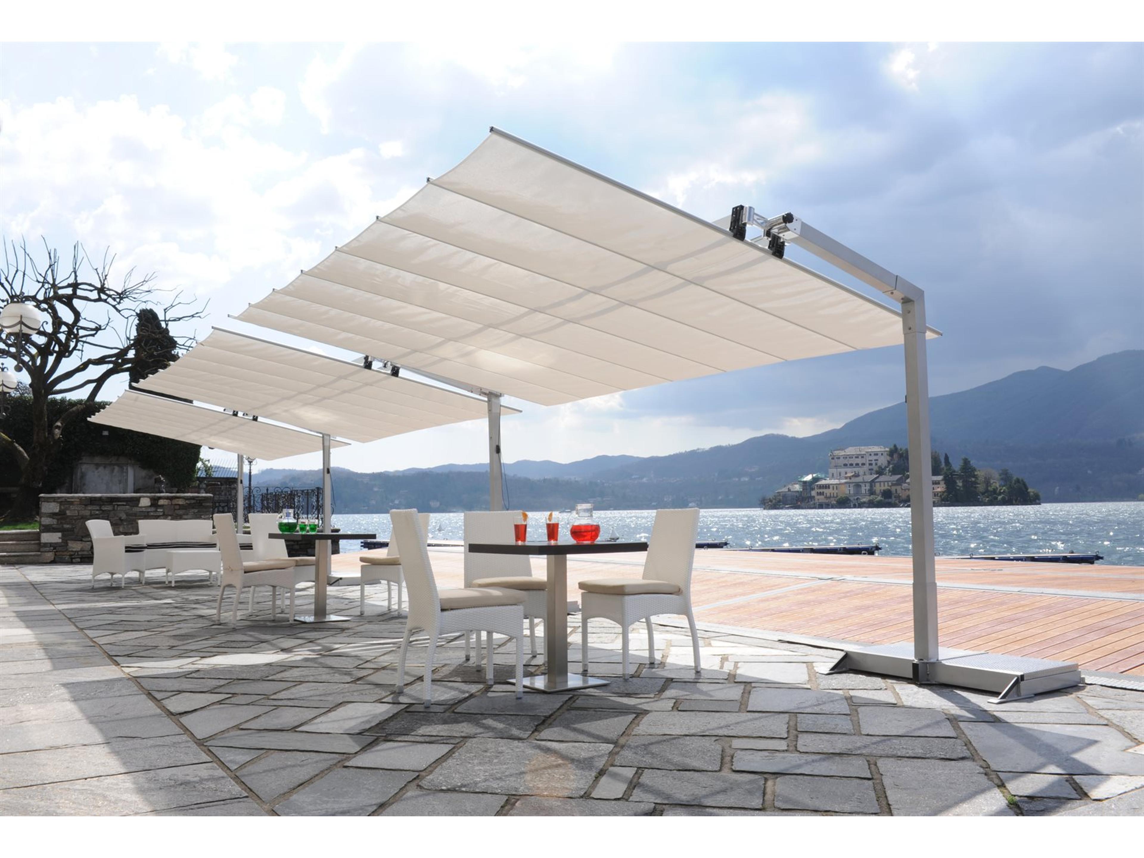 FIM Flexy Aluminum 8 x 12 Foot Rectangular Offset Patio Umbrella