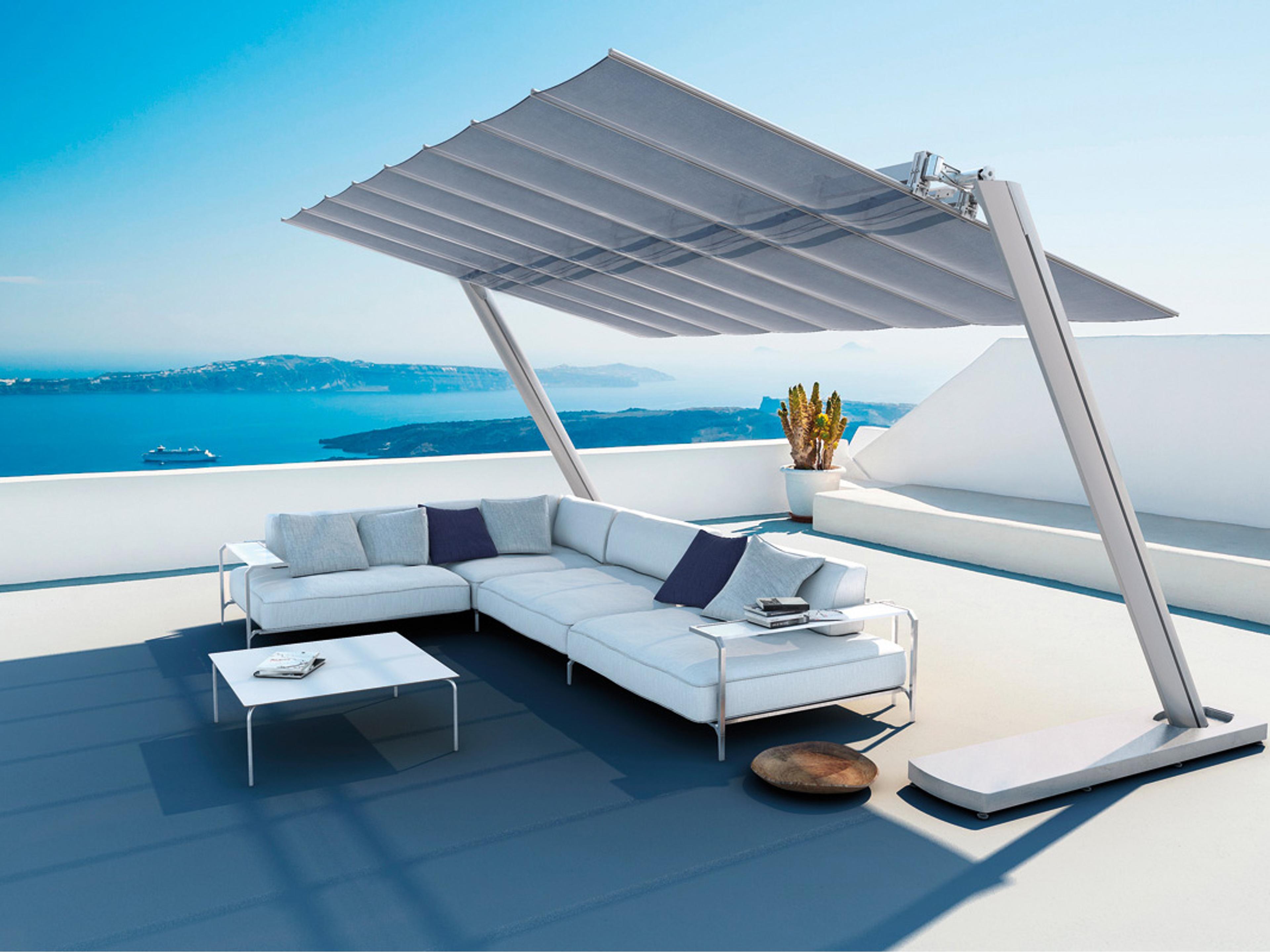 Flexy Zen Aluminum 10 x 14 Foot Rectangular Offset Umbrella