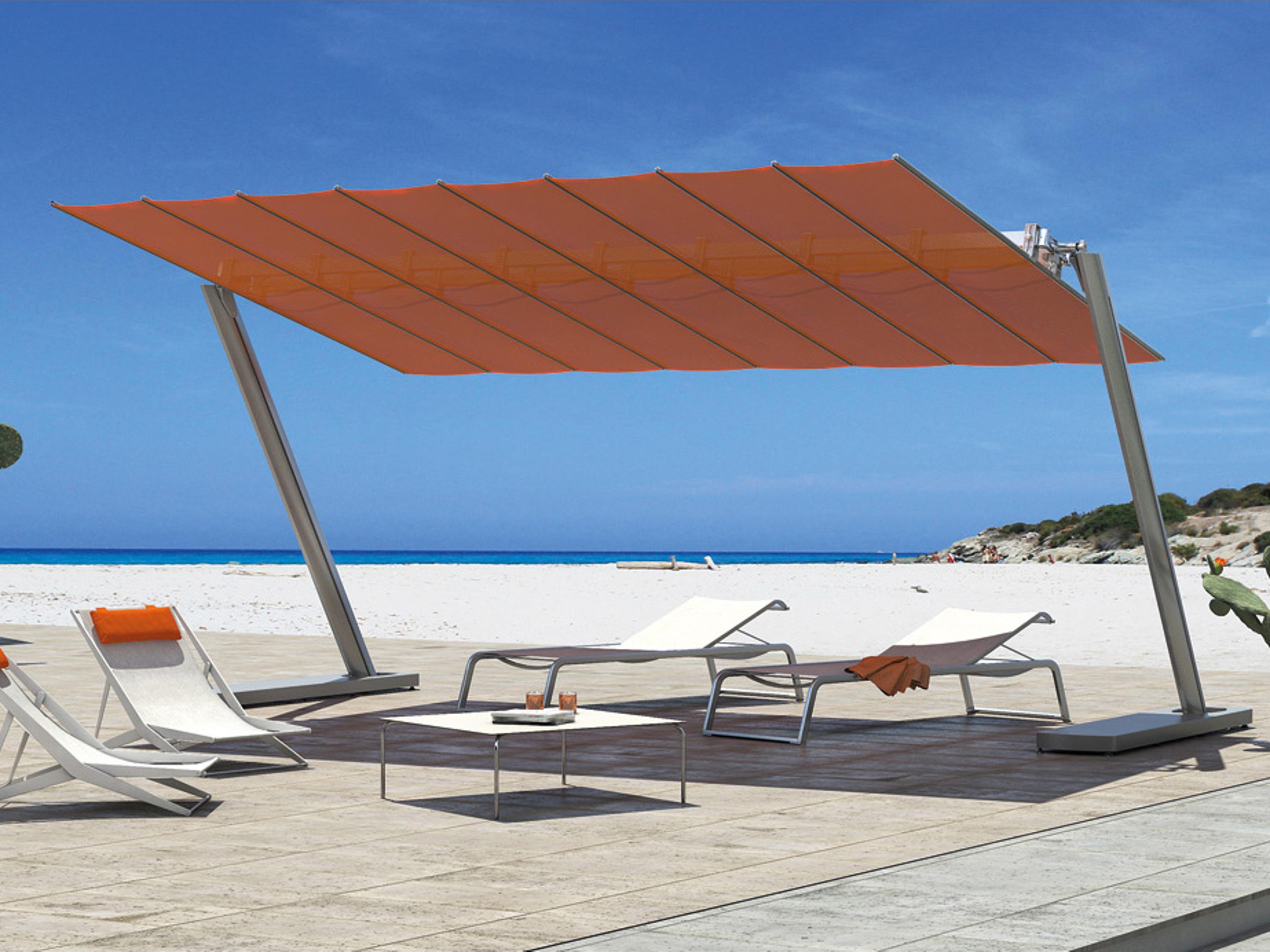 Flexy Zen Aluminum 8 x 12 Foot Rectangular Offset Umbrella