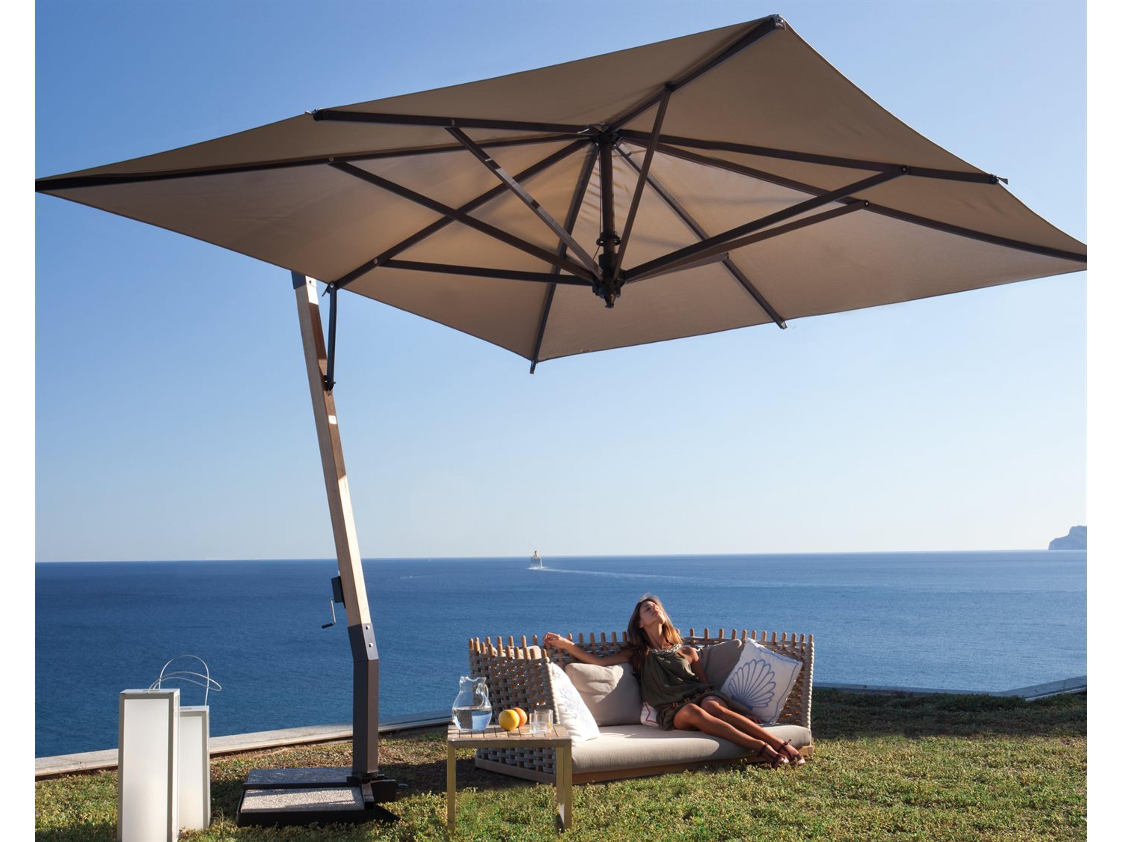 FIM P-Series Aluminum 11.5 Square Cantilever Outdoor Umbrella