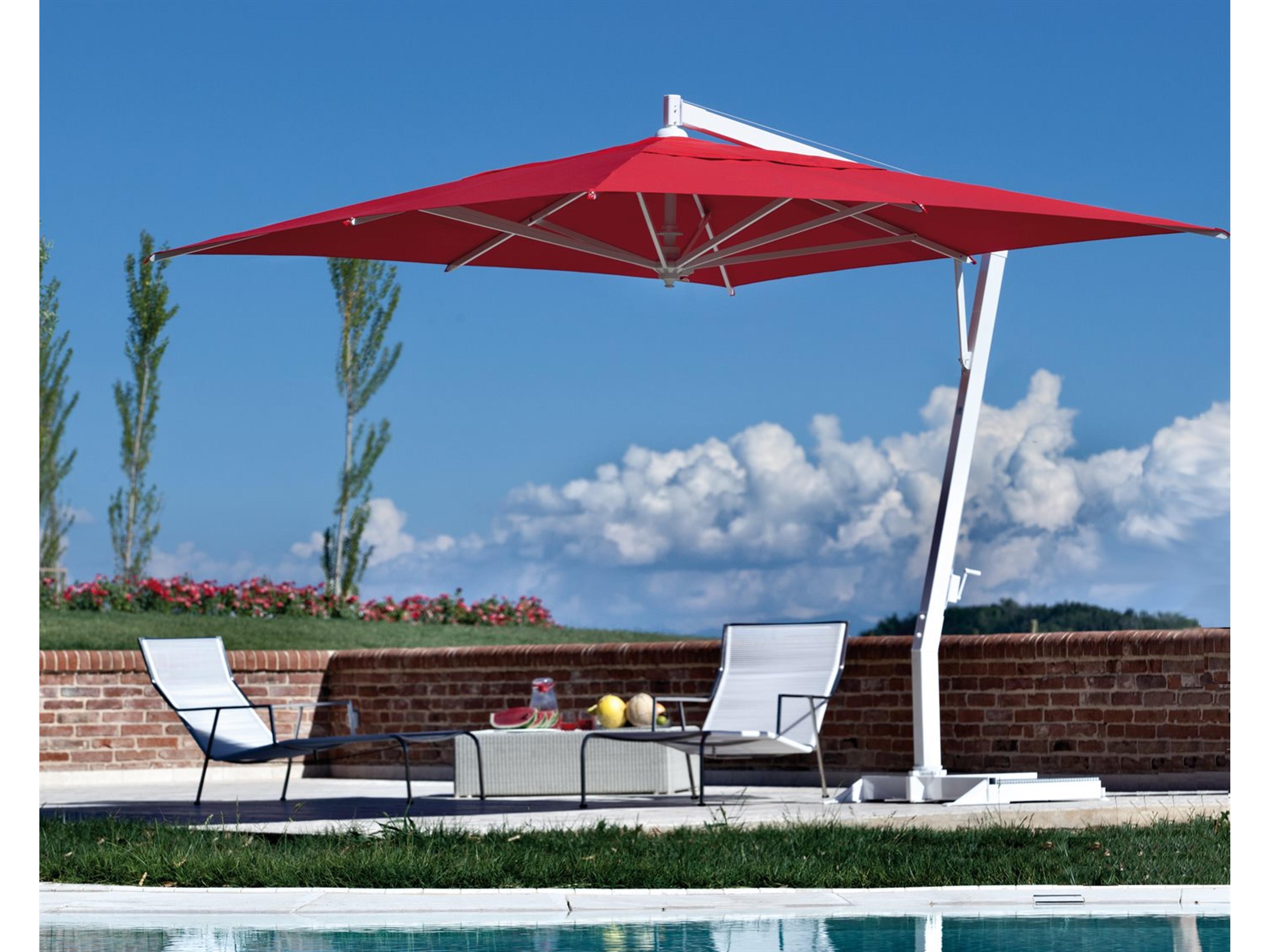 FIM P-series Aluminum 10 x 13 Crank Lift Cantilever Outdoor Patio Umbrella