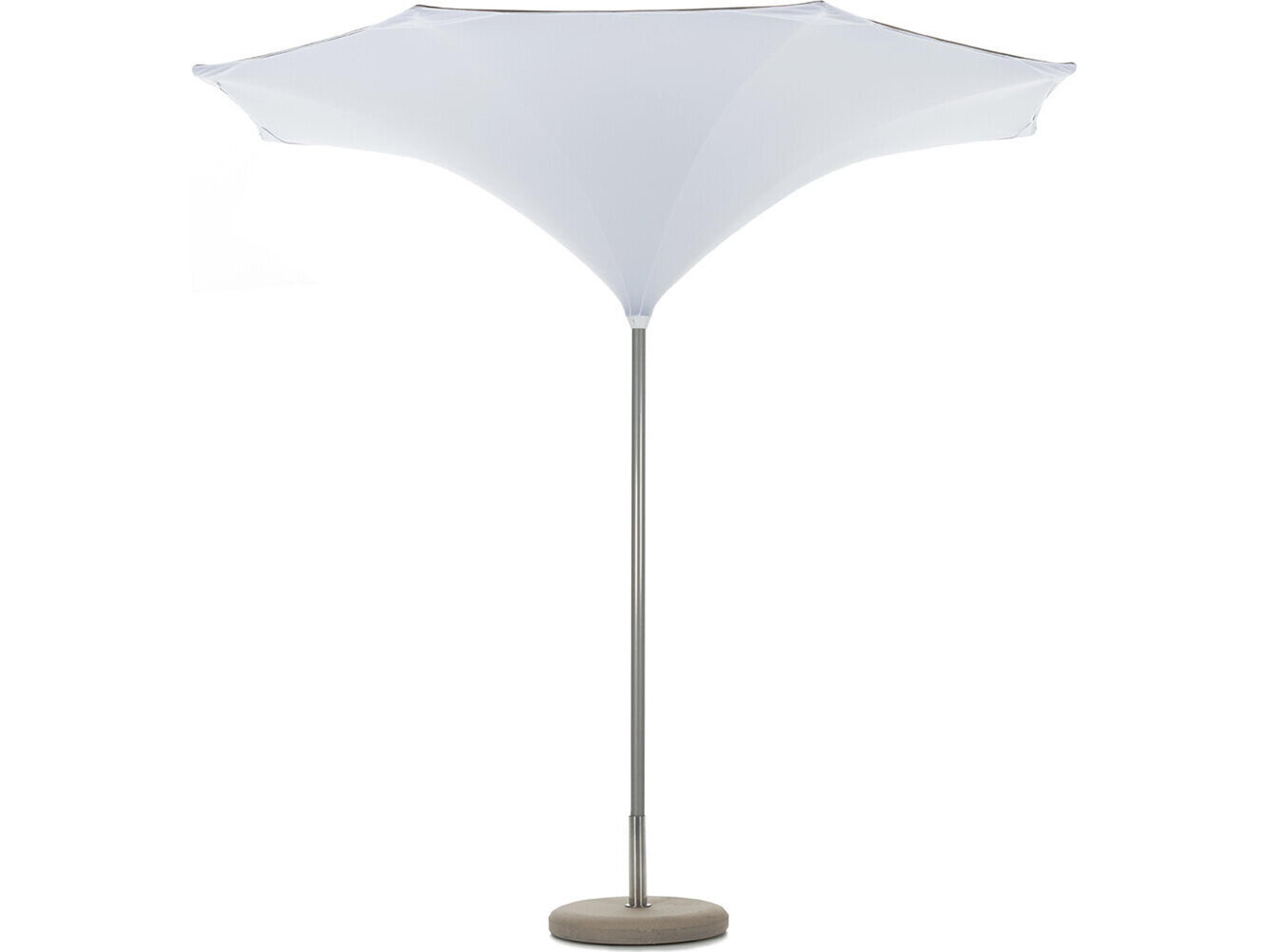 FIM Umbrellas The Plant Aluminum 10 Foot Round Umbrella with White Fabric
