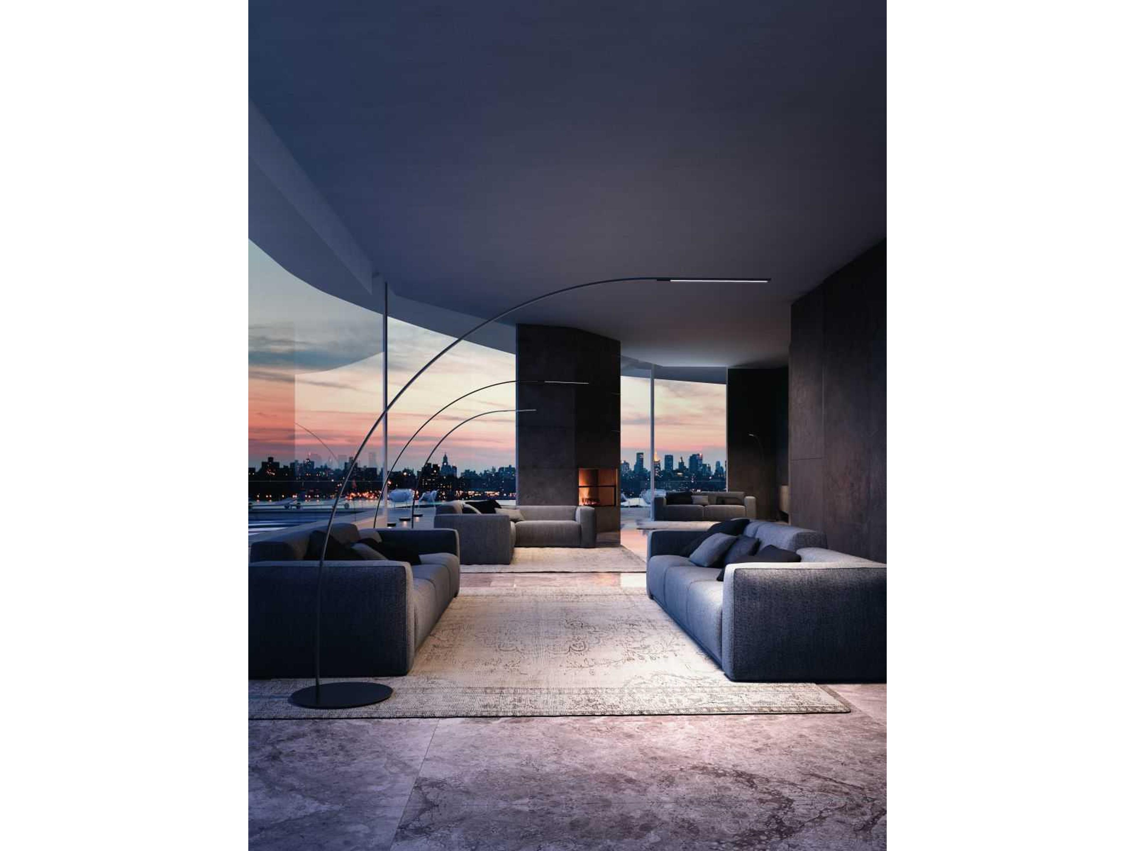 Fontana Arte Yumi LED Black Floor Lamp