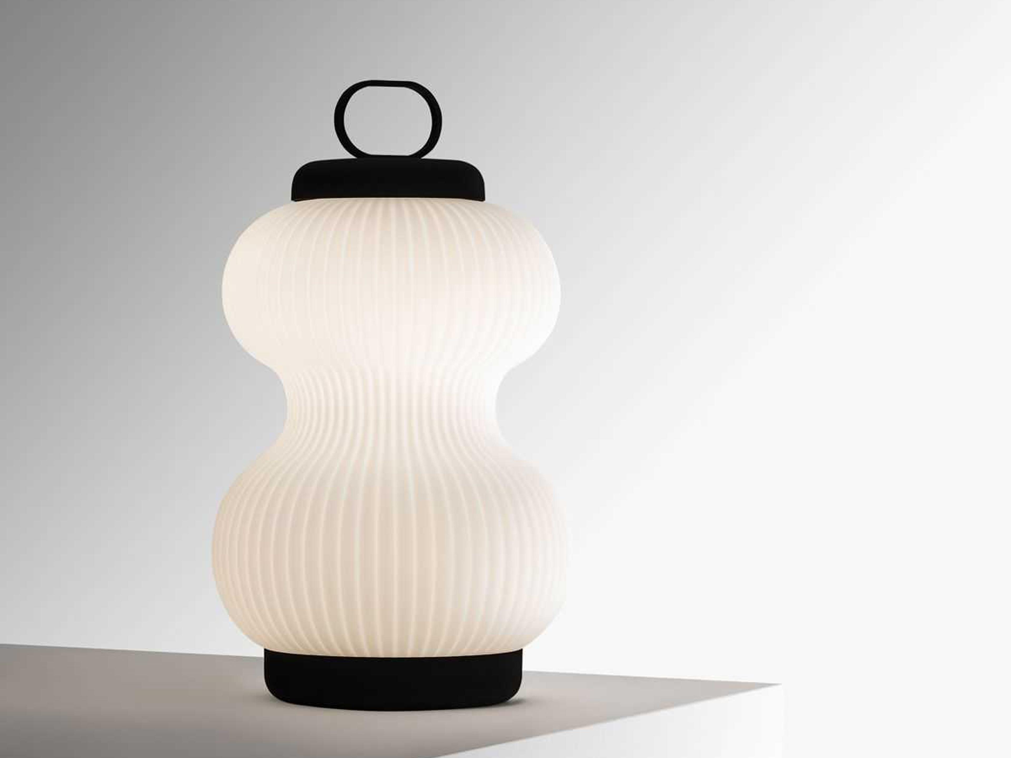 Fontana Arte Kanji LED White Glass Table Lamp