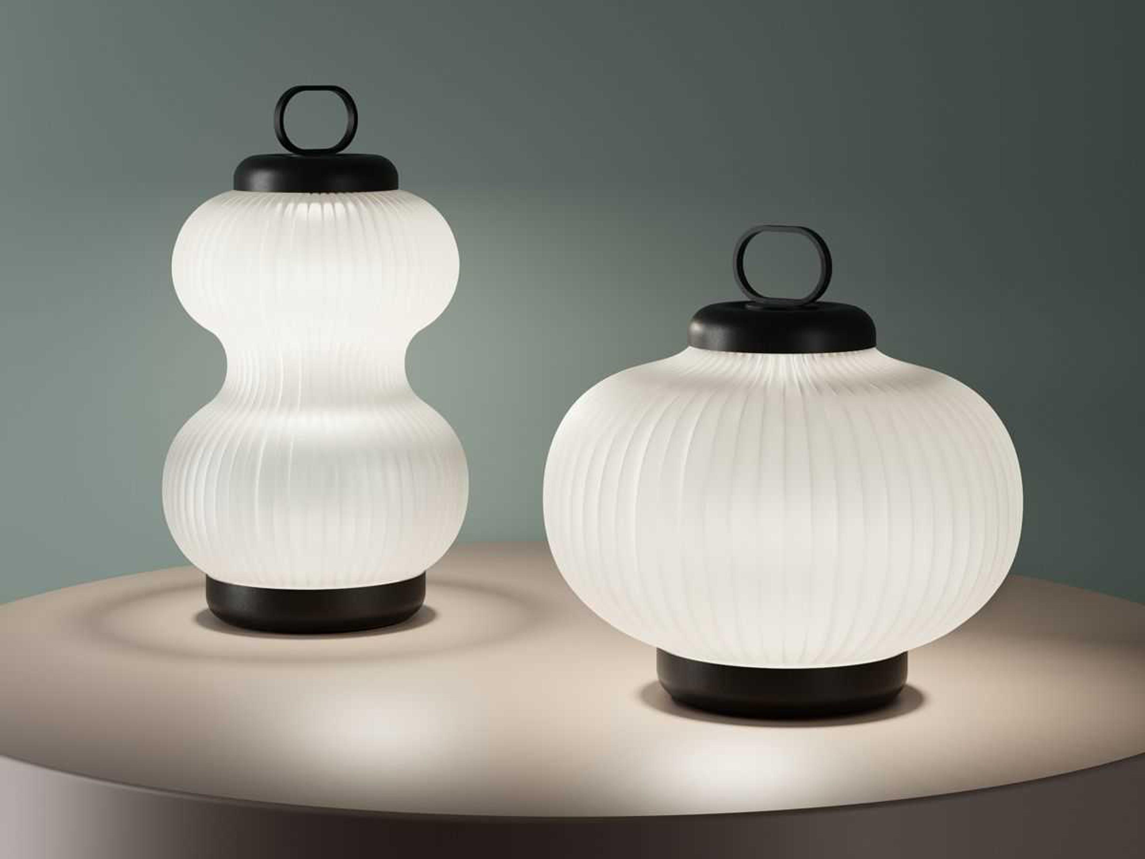 Fontana Arte Kanji LED White Glass Table Lamp