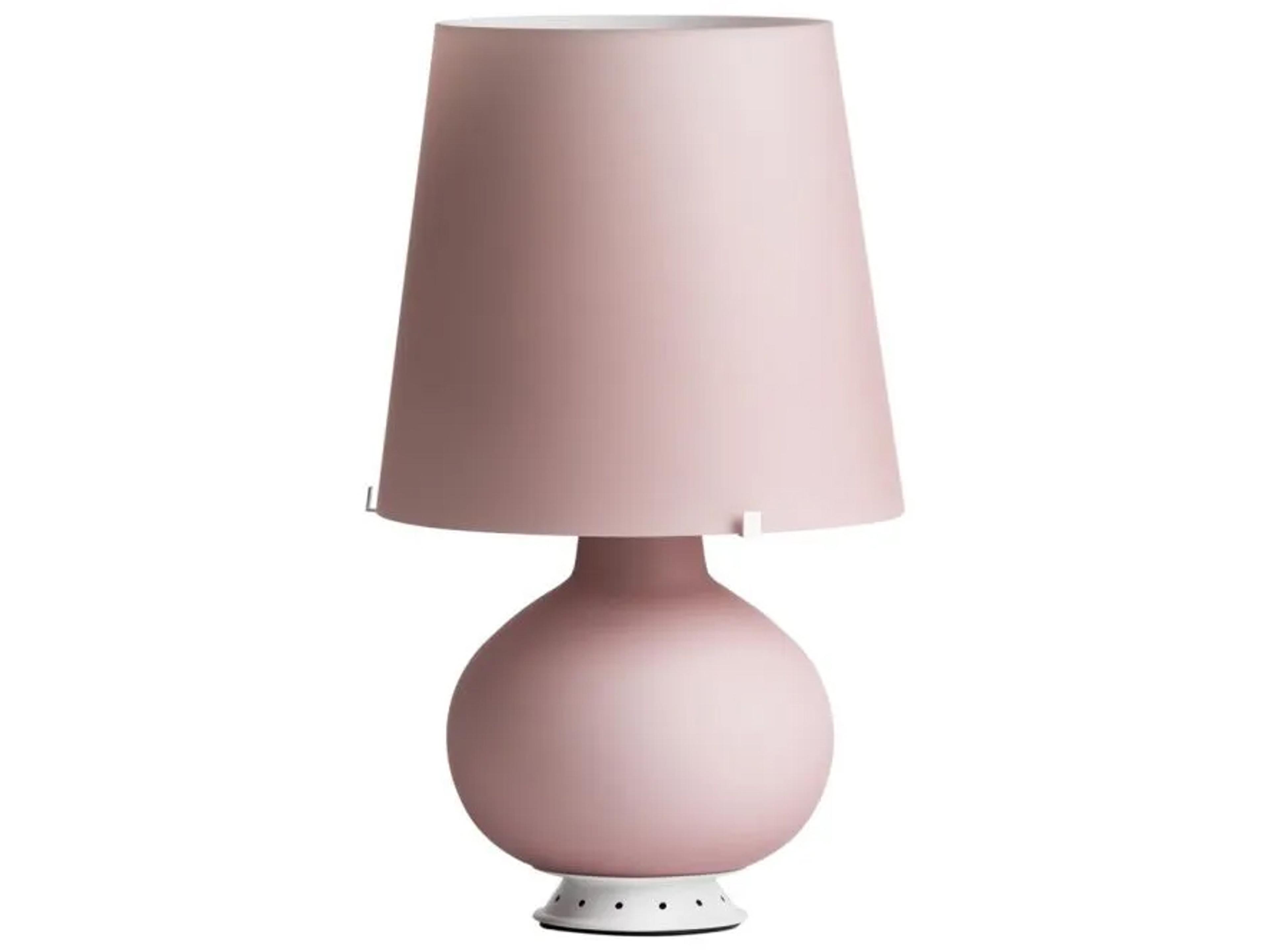 Purple Amethyst Pink Glass Table Lamp