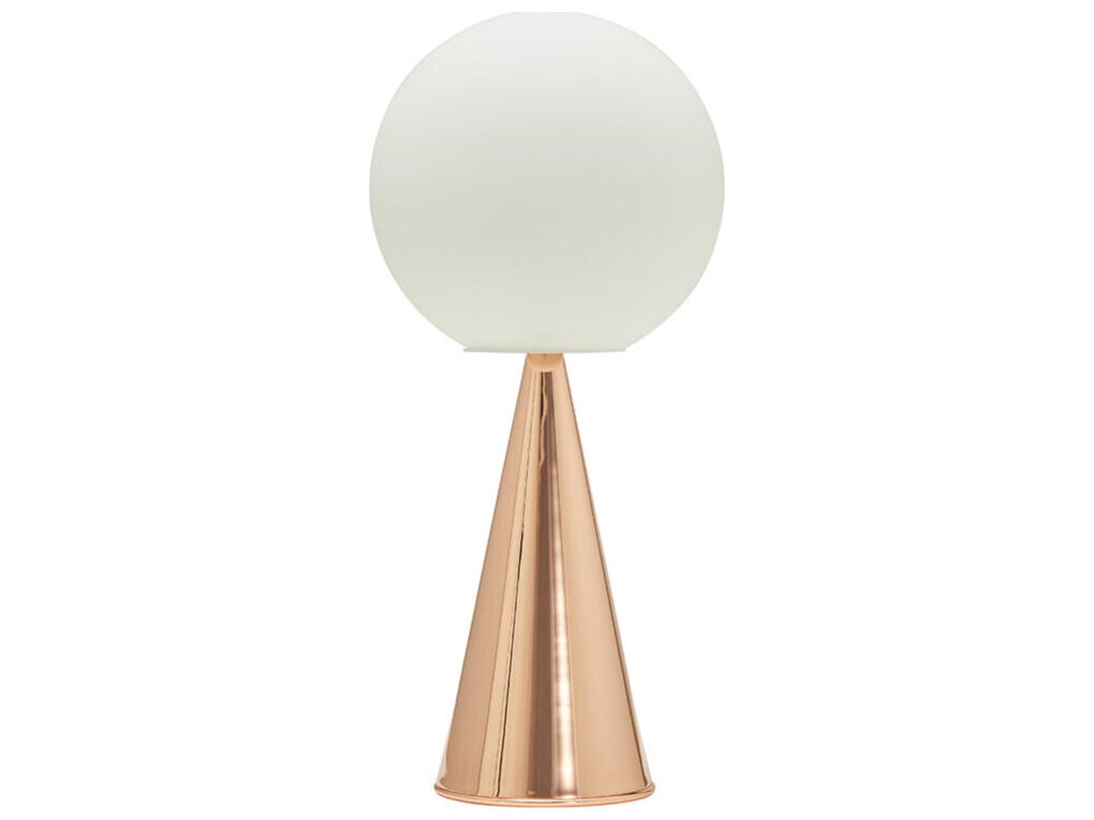 Bilia Pink Brass Rechargeable Table Lamp