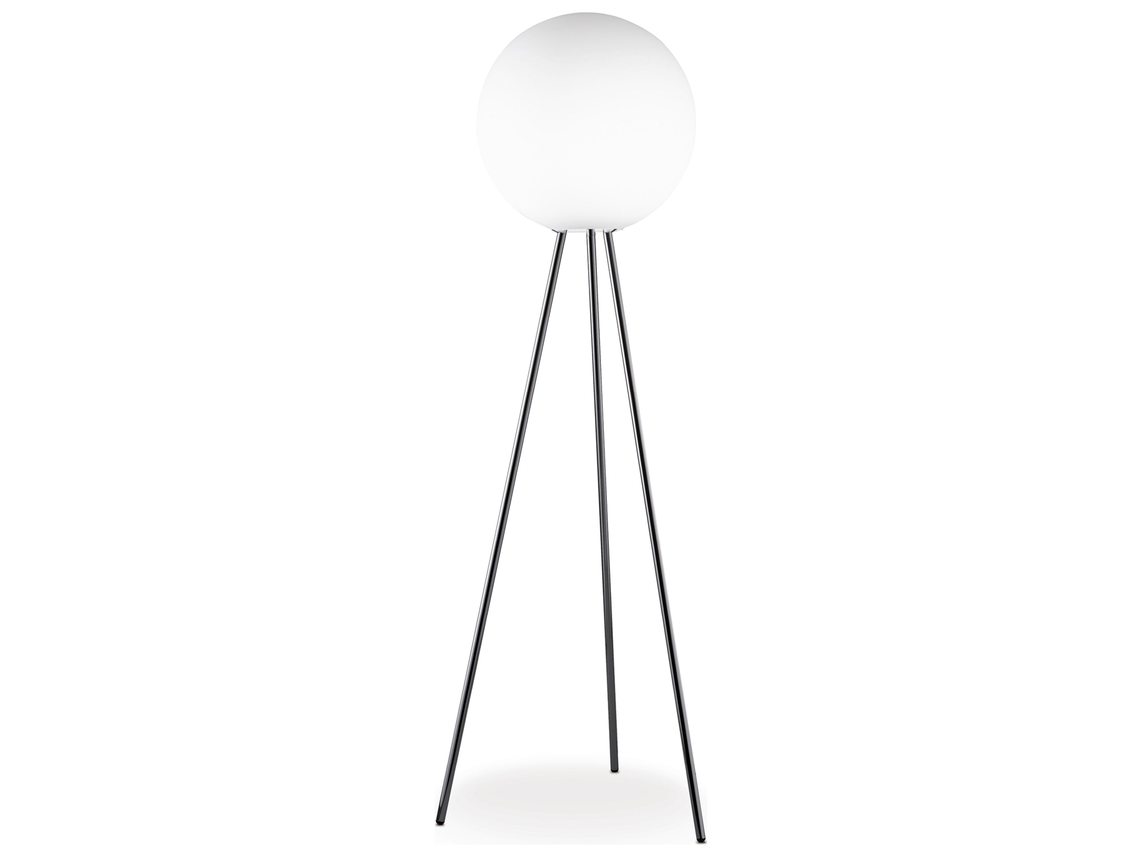 Prima Signora Chrome White Floor Lamp