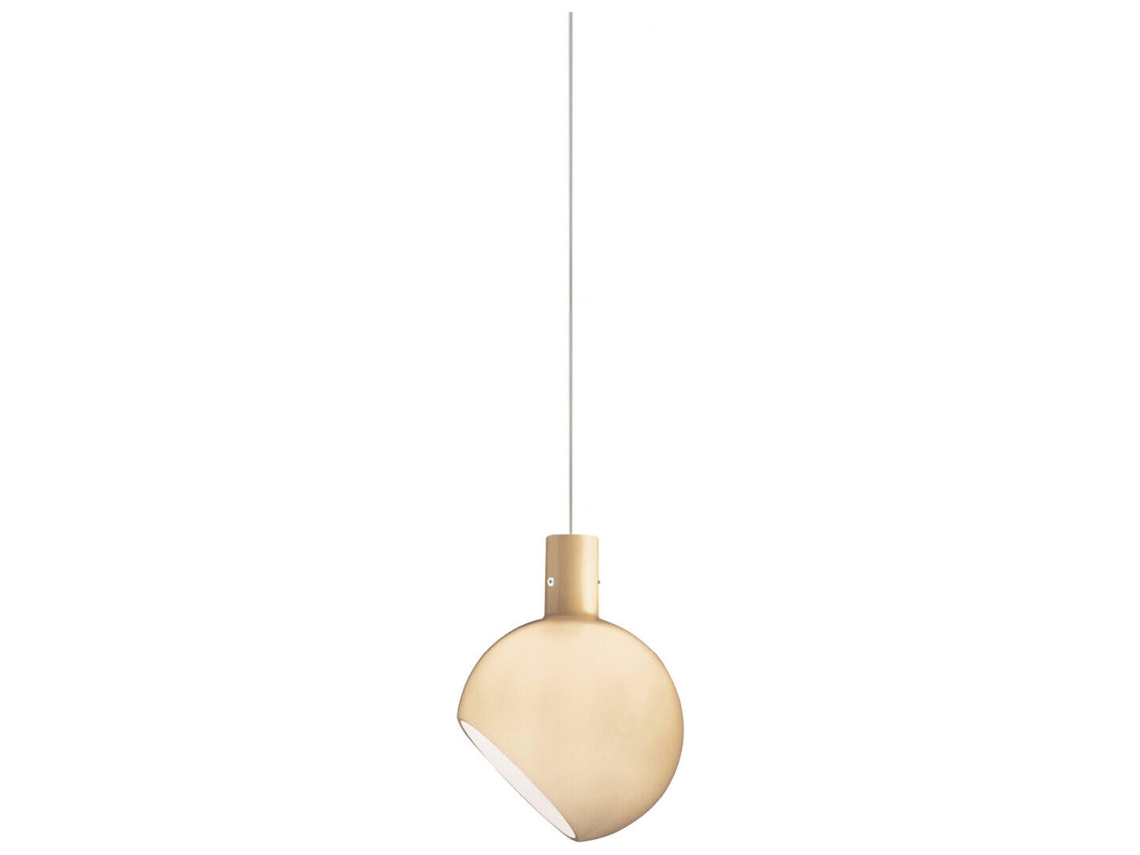 Parola 1-Light Amber Brass Globe Mini Pendant