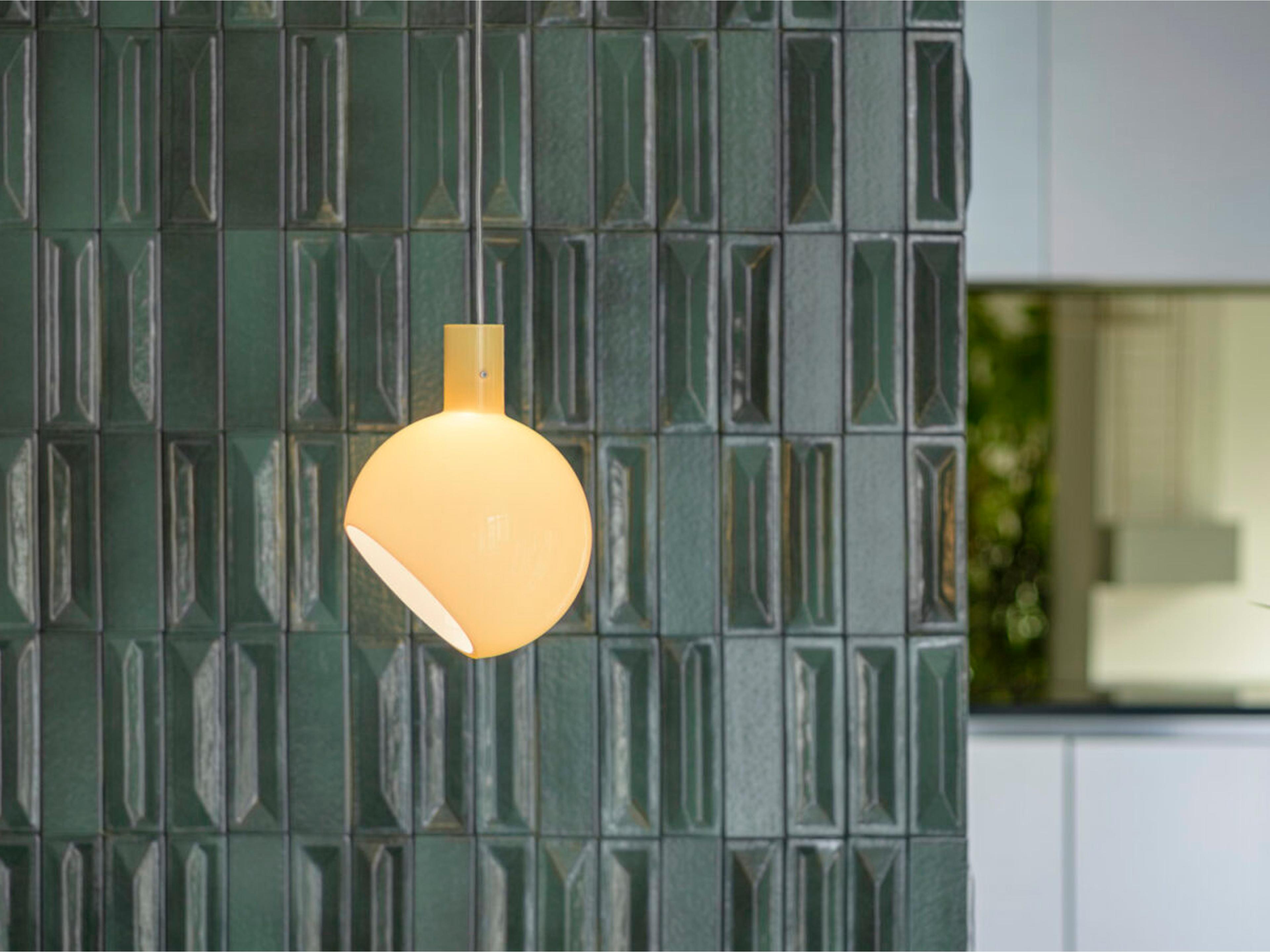 Fontana Arte Parola 1-Light Amber Brass Globe Mini Pendant