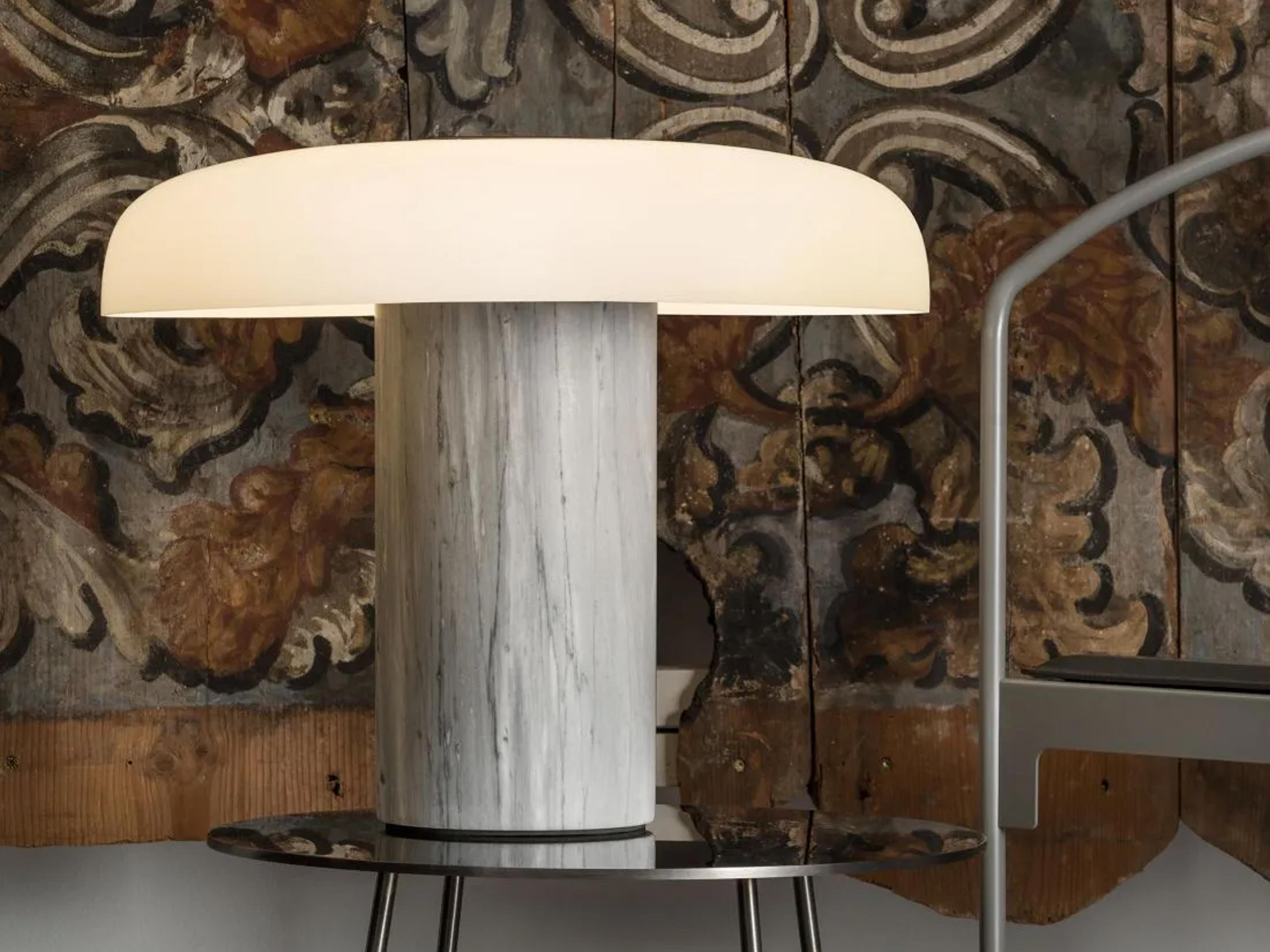 Fontana Arte Tropico Light Grey Glass LED Table Lamp