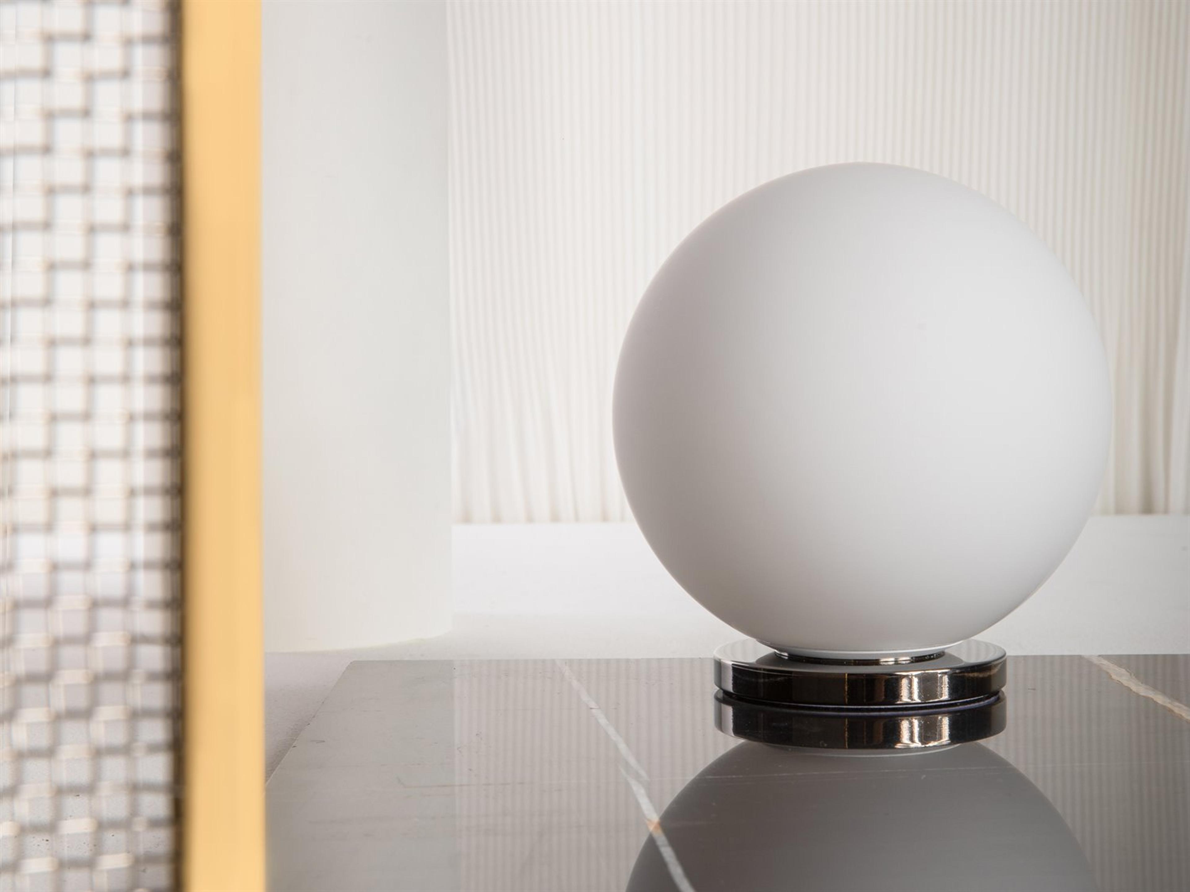 Fontana Arte Pallina Black Glass LED Table Lamp