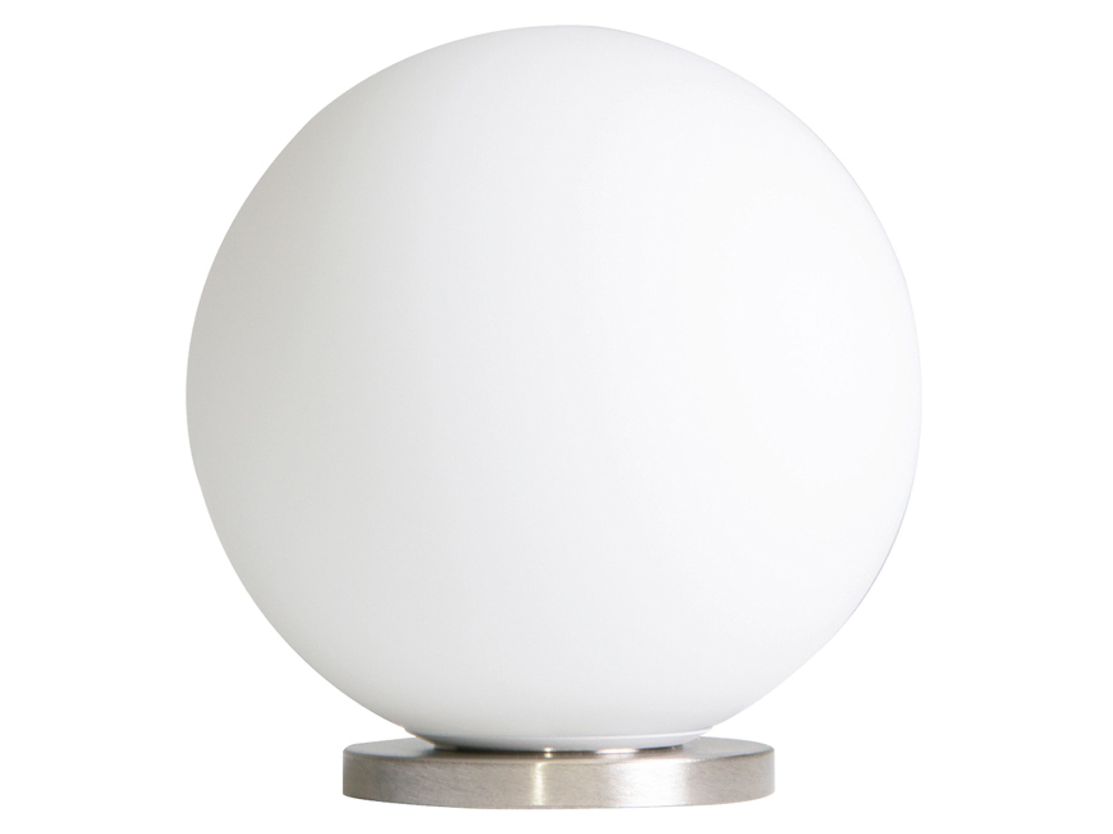 Pallina Satin Nickel Brushed Glass LED Table Lamp