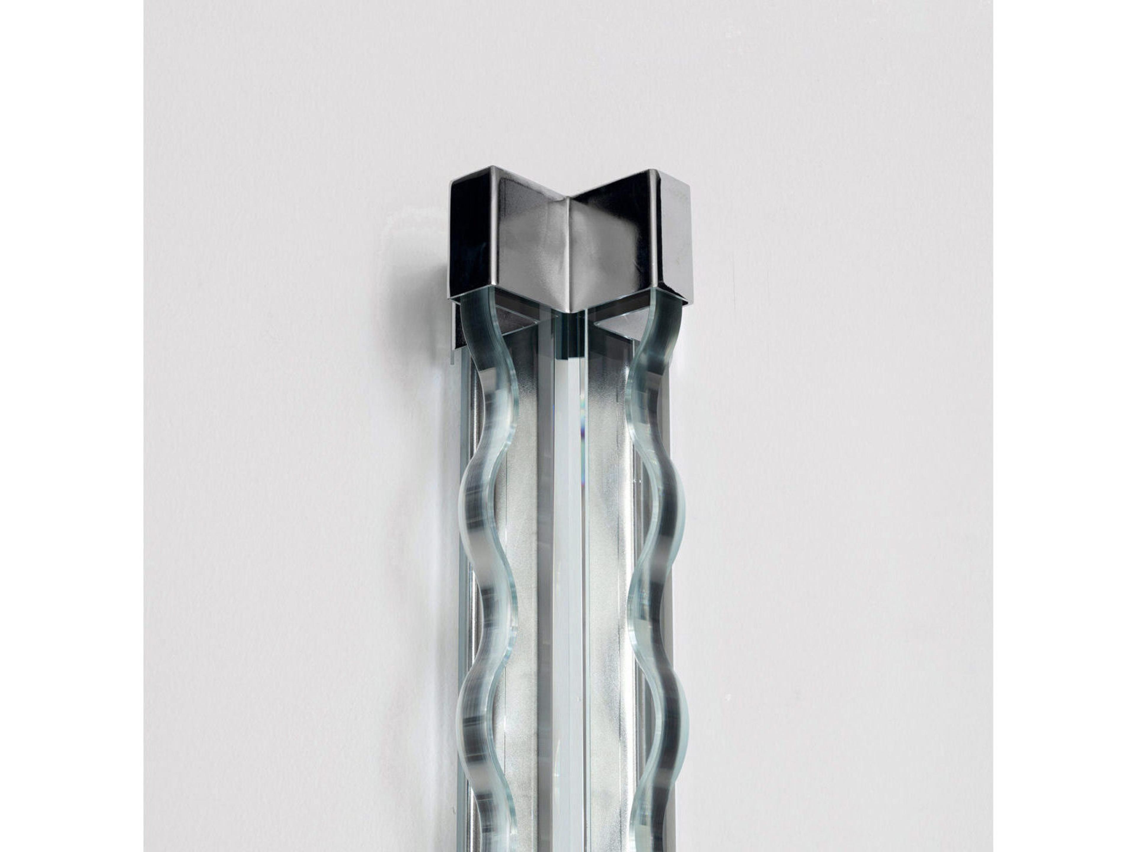 Fontana Arte Frenesi 2-Light Transparent Chrome Wall Sconce