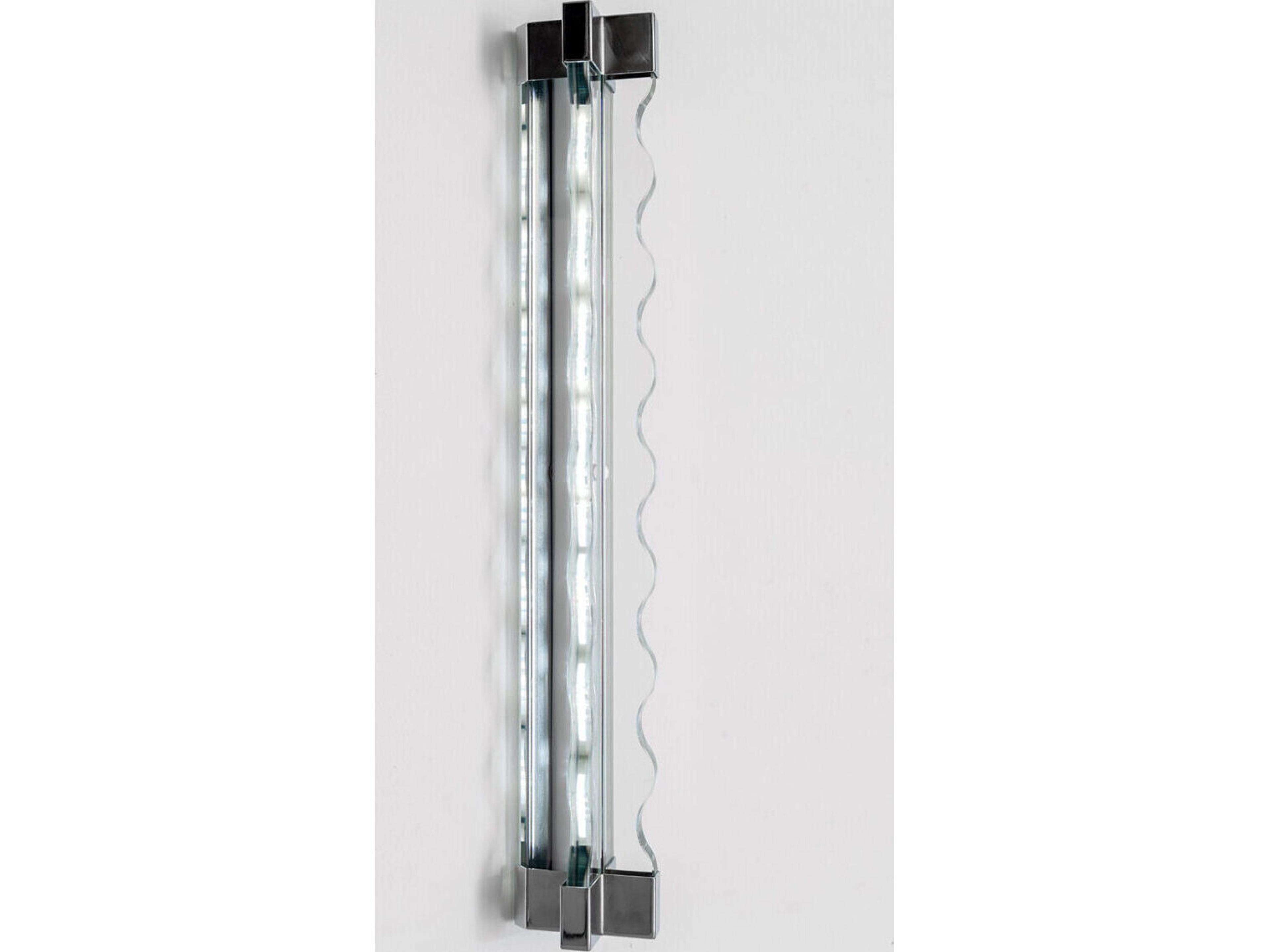 Fontana Arte Frenesi 2-Light Transparent Chrome Wall Sconce
