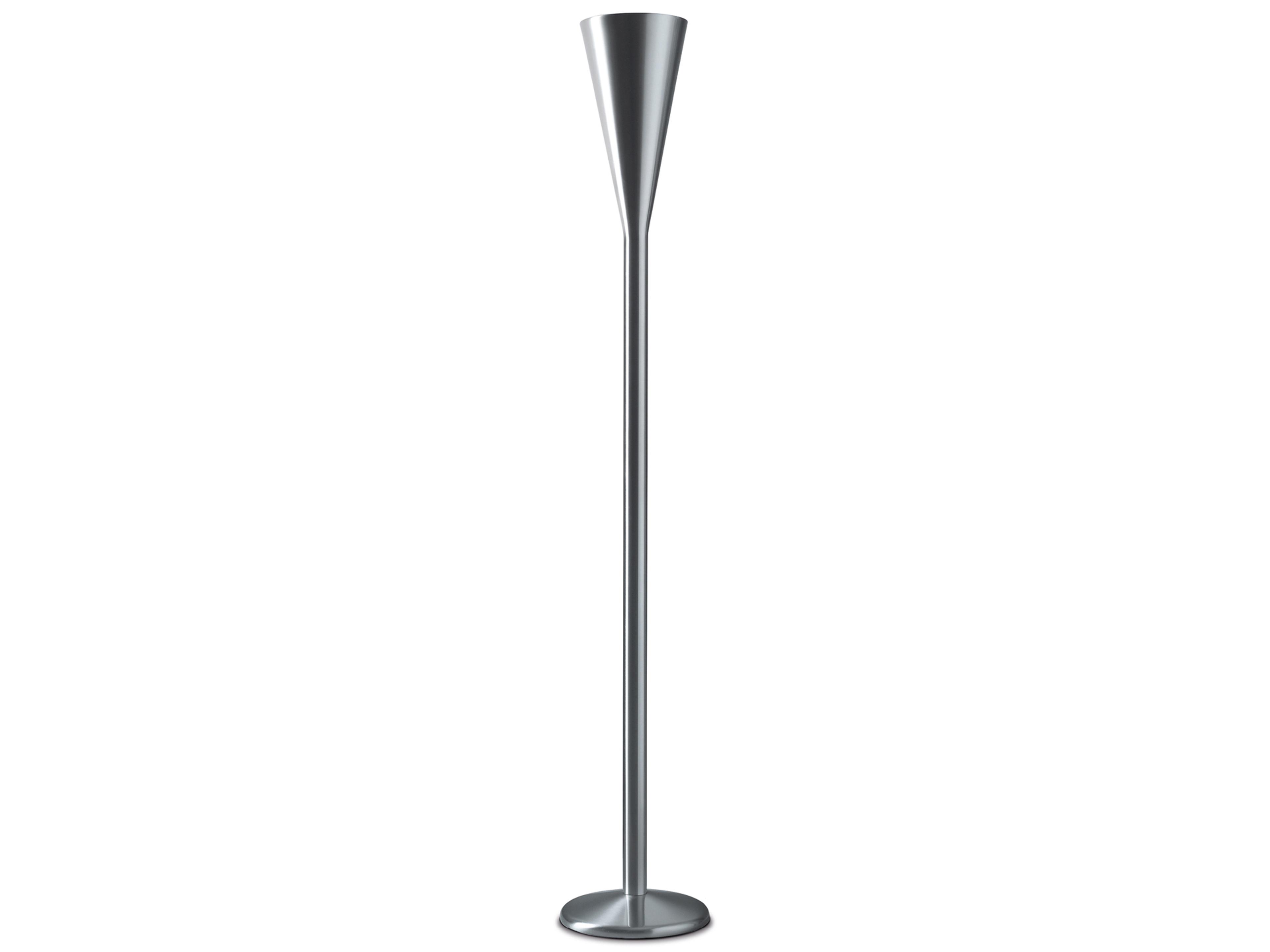 Luminator Nickel-Plated Brass Stain Nickel LED Floor Lamp