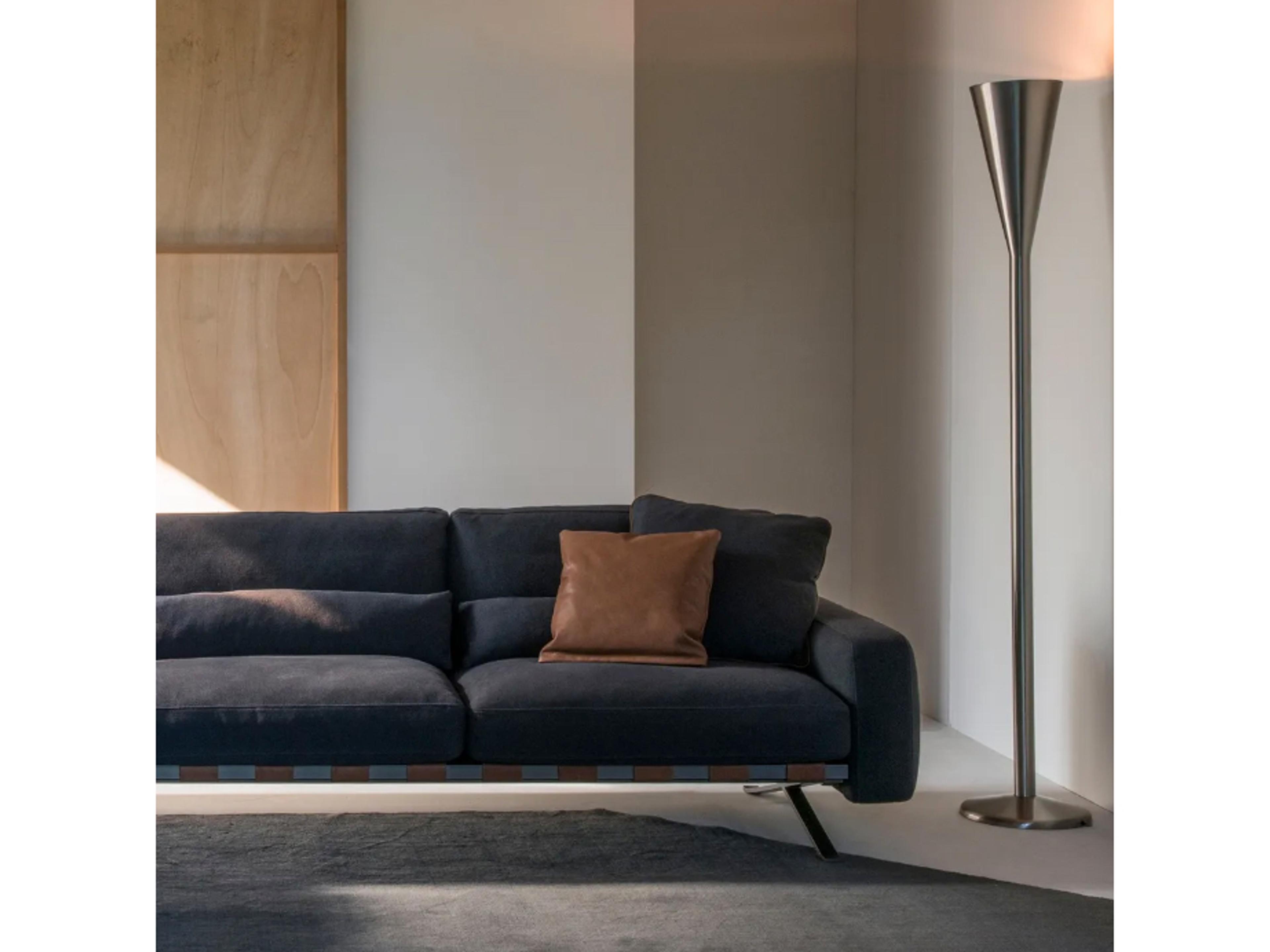 Fontana Arte Luminator Nickel-Plated Brass Stain Nickel LED Floor Lamp