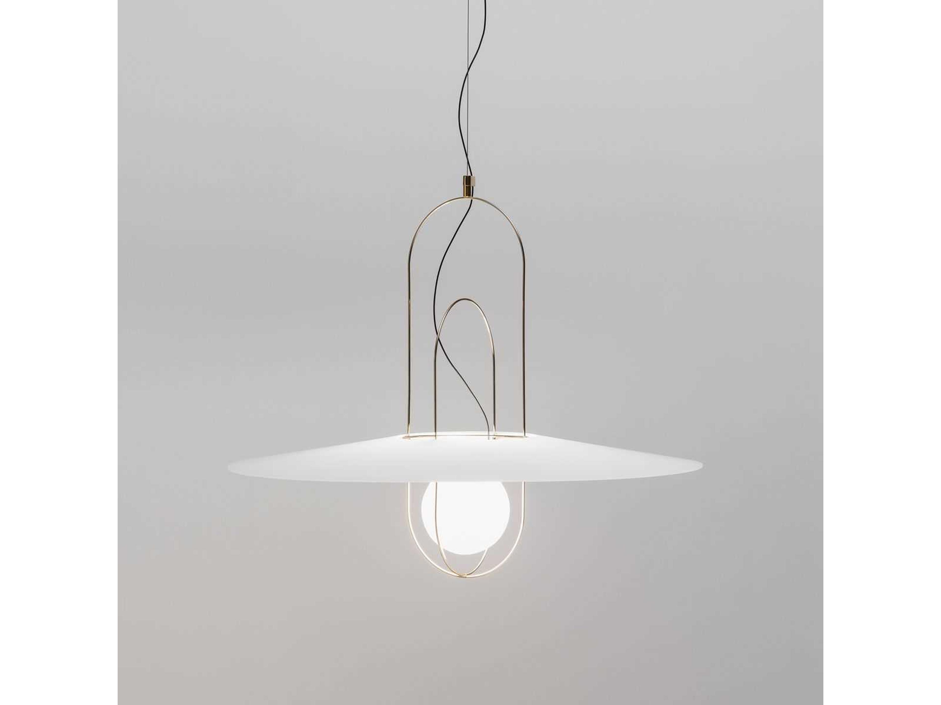 Fontana Arte Setareh Nickel Glass LED Globe Pendant