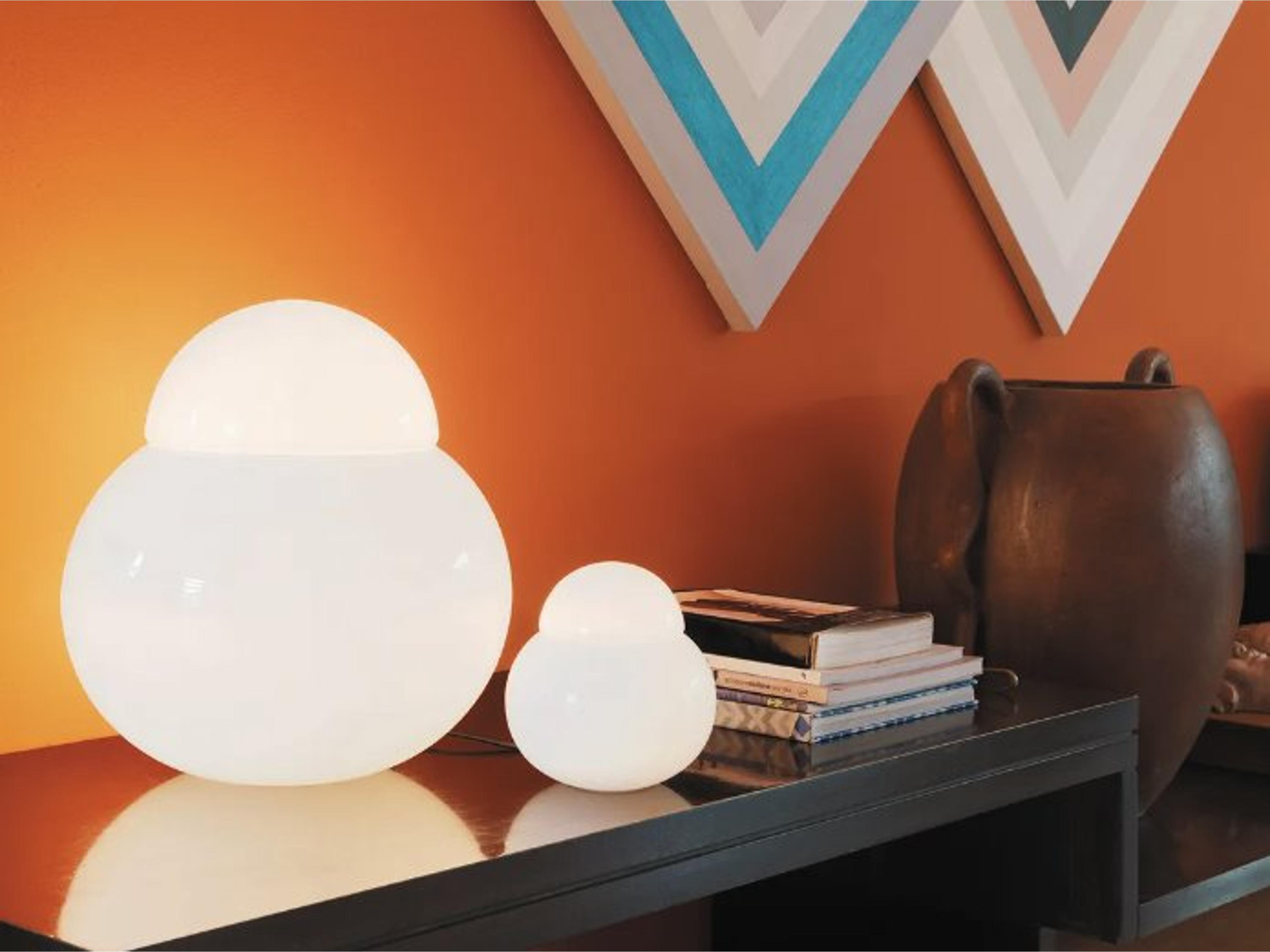 Fontana Arte Daruma White Glass Table Lamp