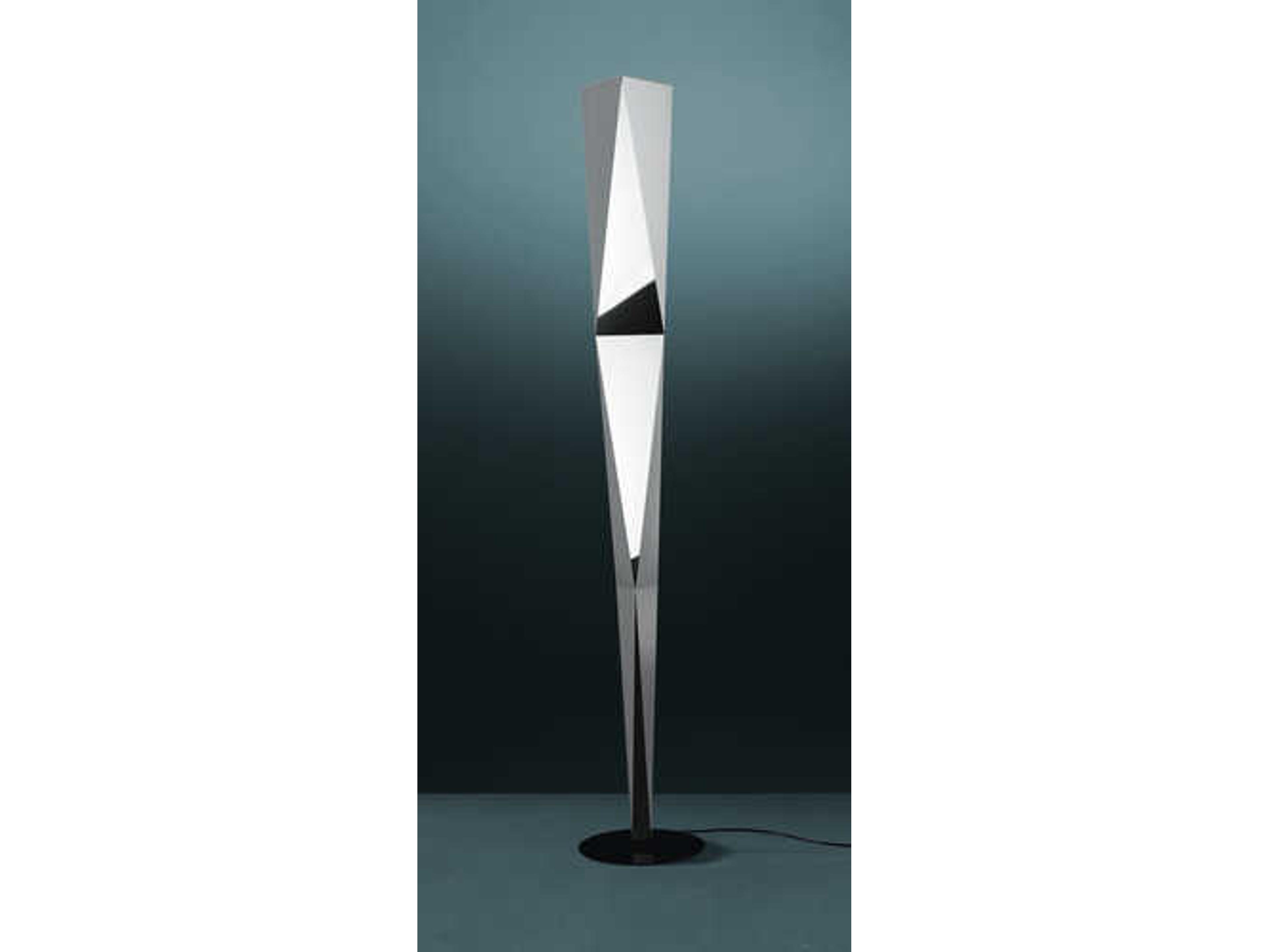 Fontana Arte Vertigo Mirrored Chrome Gray LED Floor Lamp
