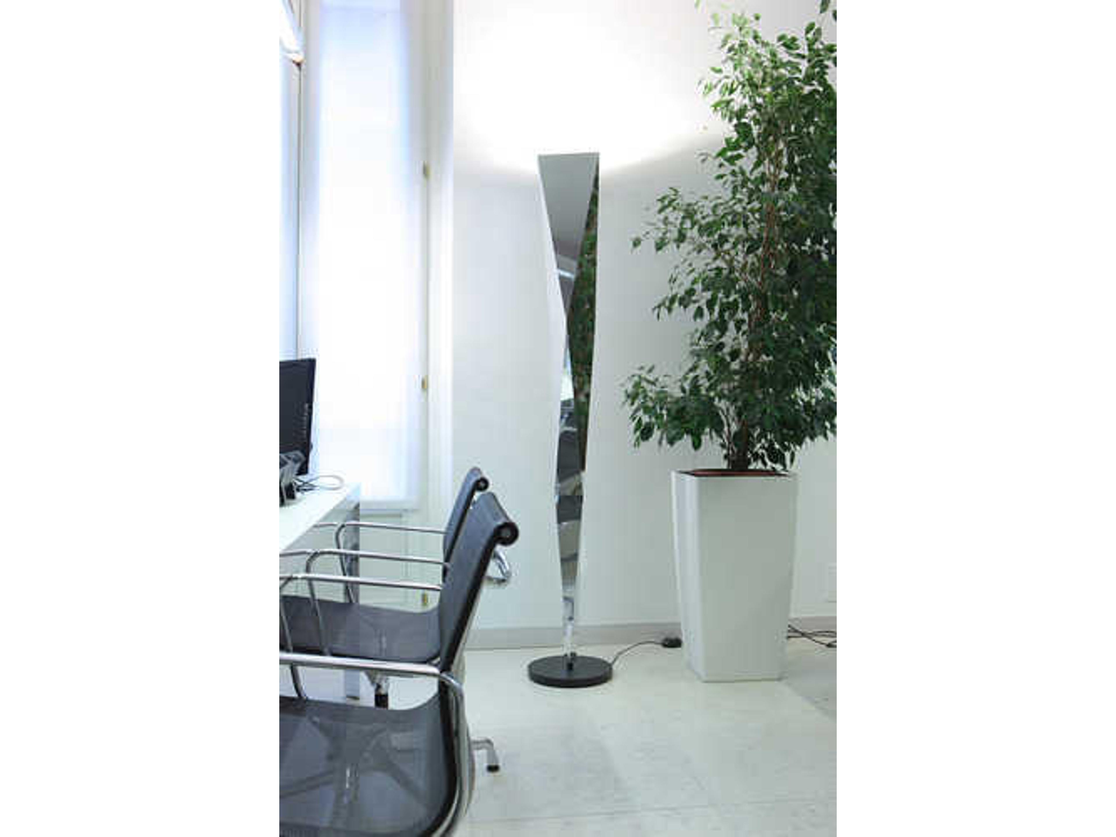 Fontana Arte Vertigo Mirrored Chrome Gray LED Floor Lamp