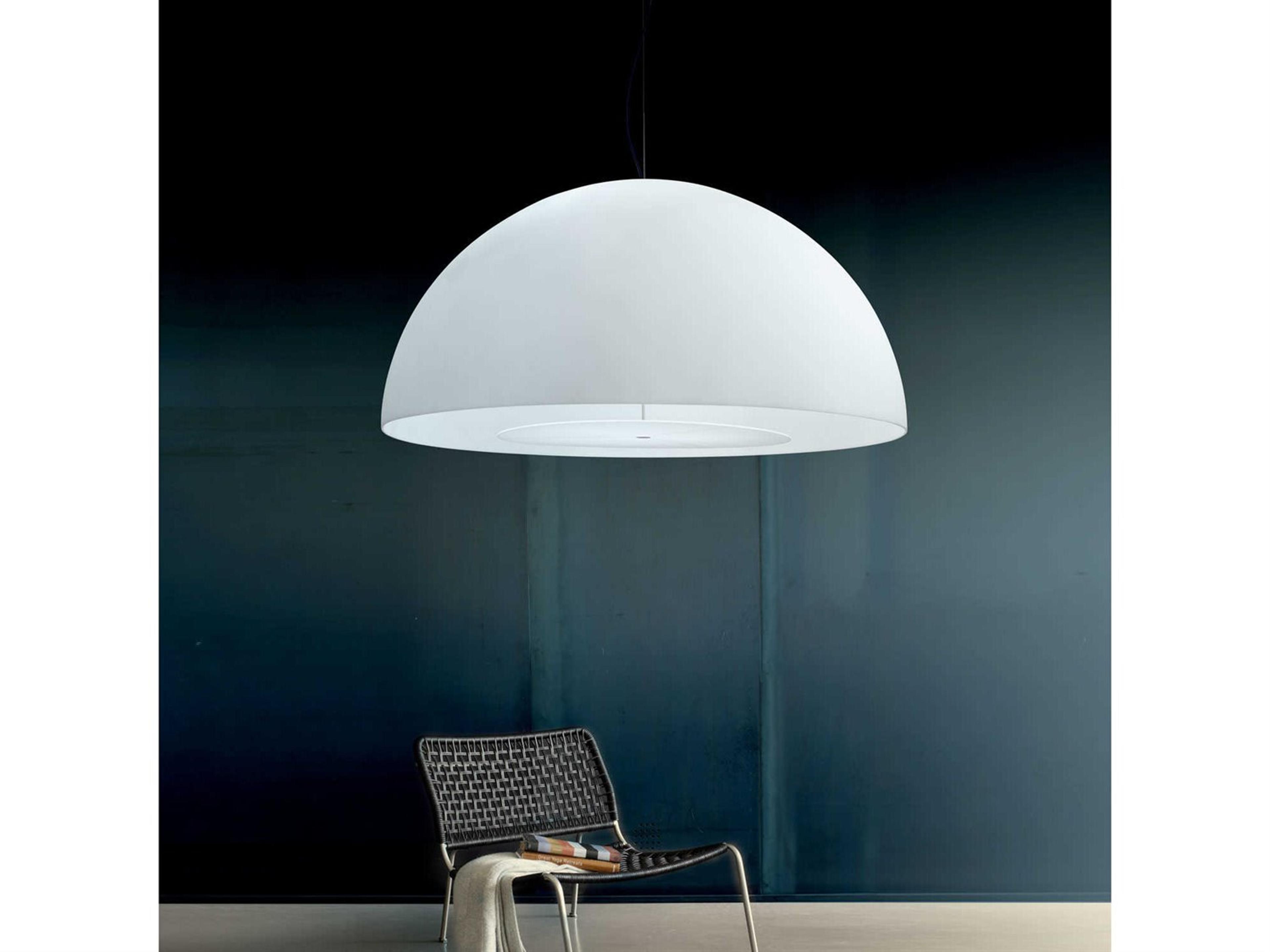 Fontana Arte Avico 3-Light White Dome Round Pendant