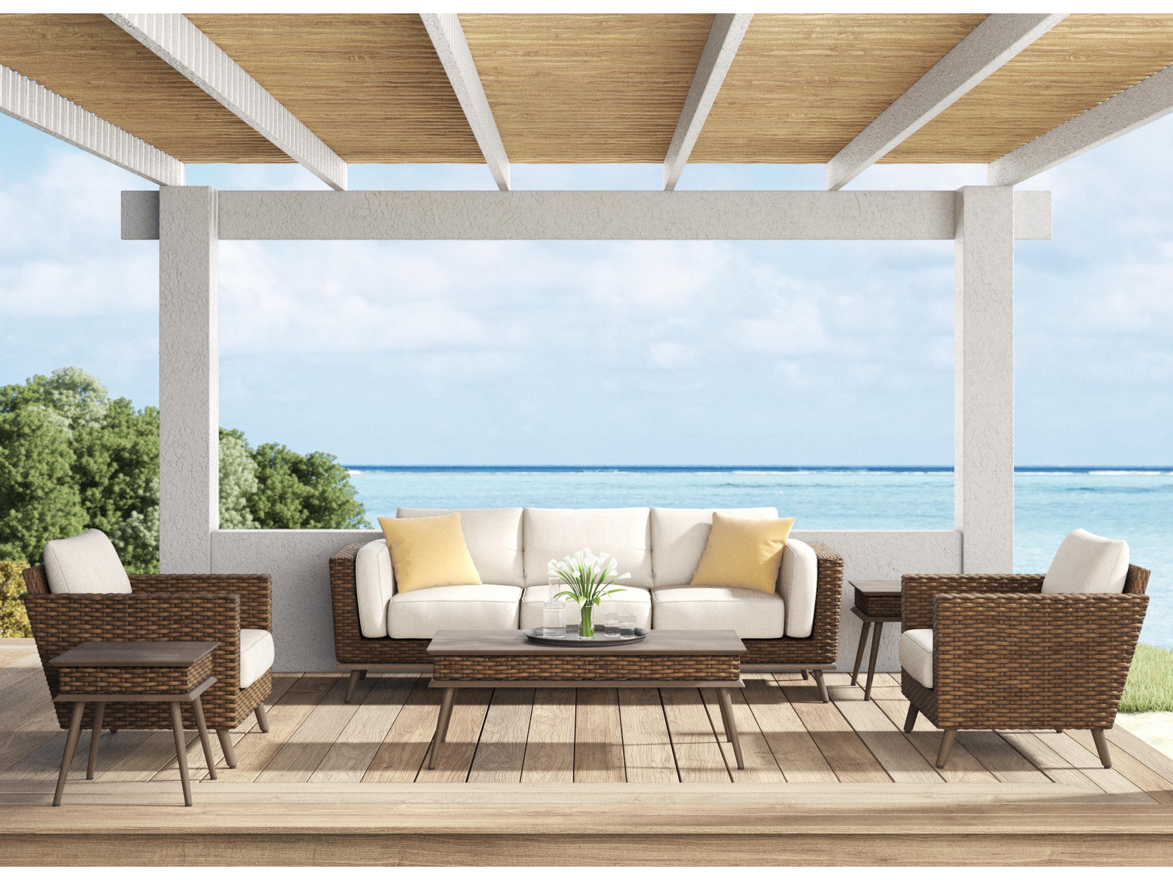 Drew and Jonathan Home Evans Wicker 5pc Deep Seating Set