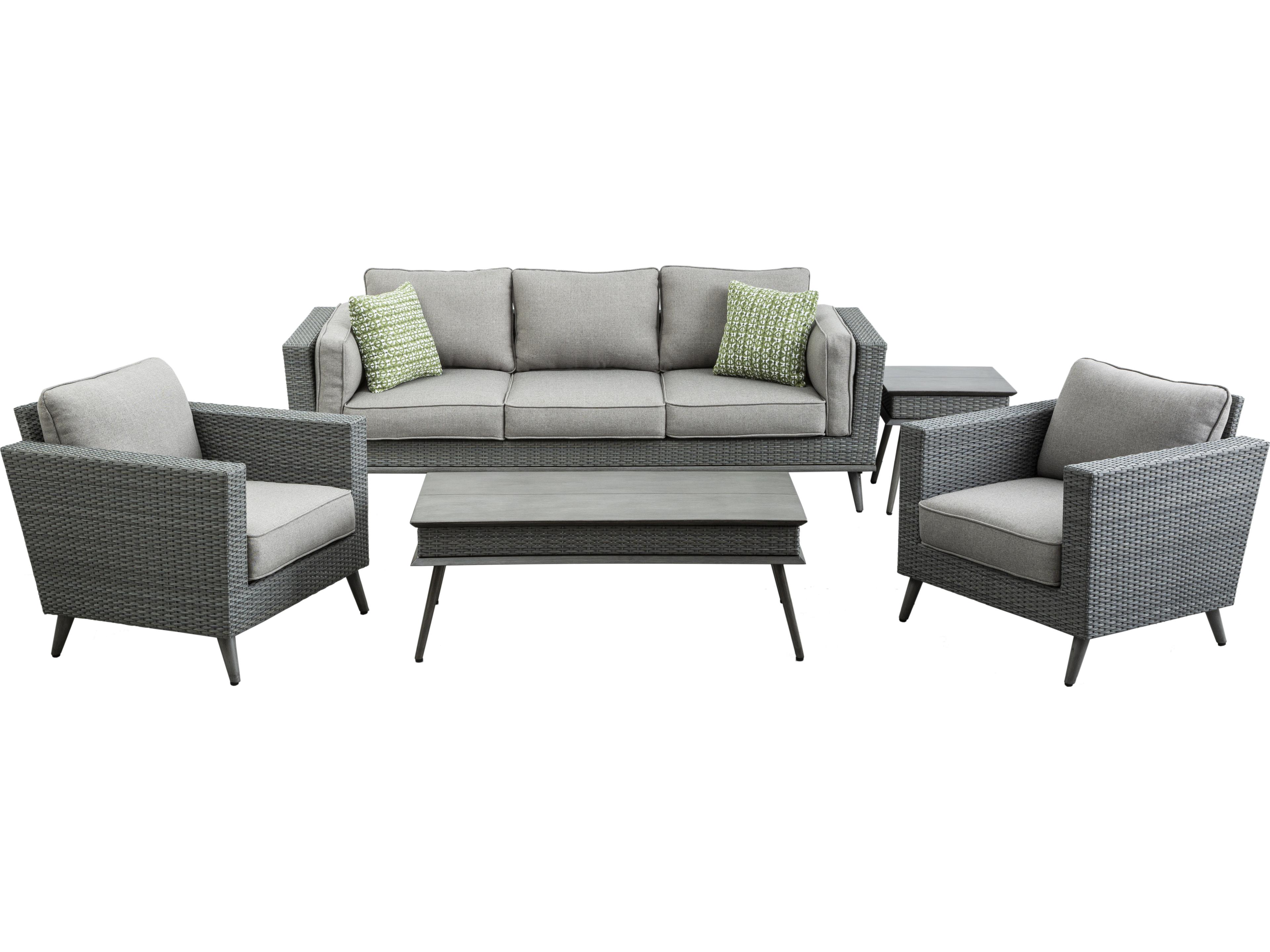 Drew and Jonathan Home Evans Wicker 5pc Deep Seating Set