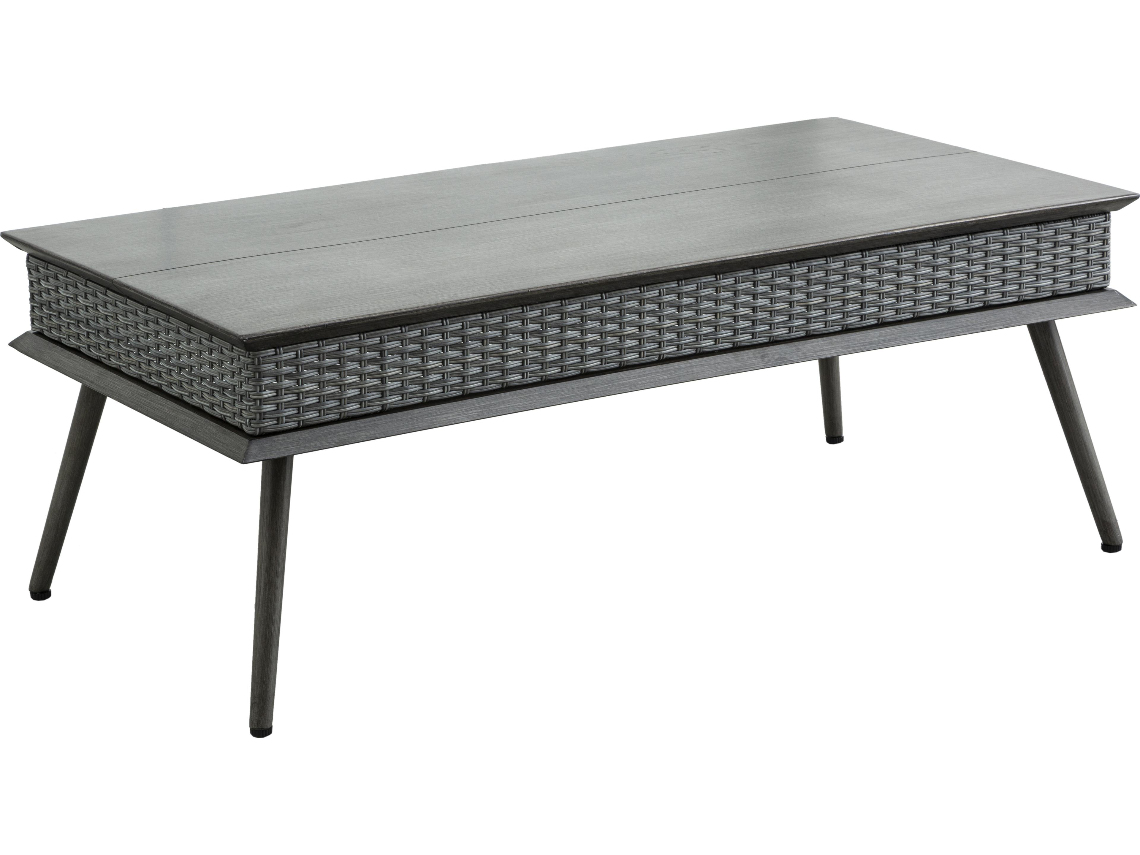 Drew and Jonathan Home Skyline Rectangular Alumimum Outdoor Patio Coffee Table