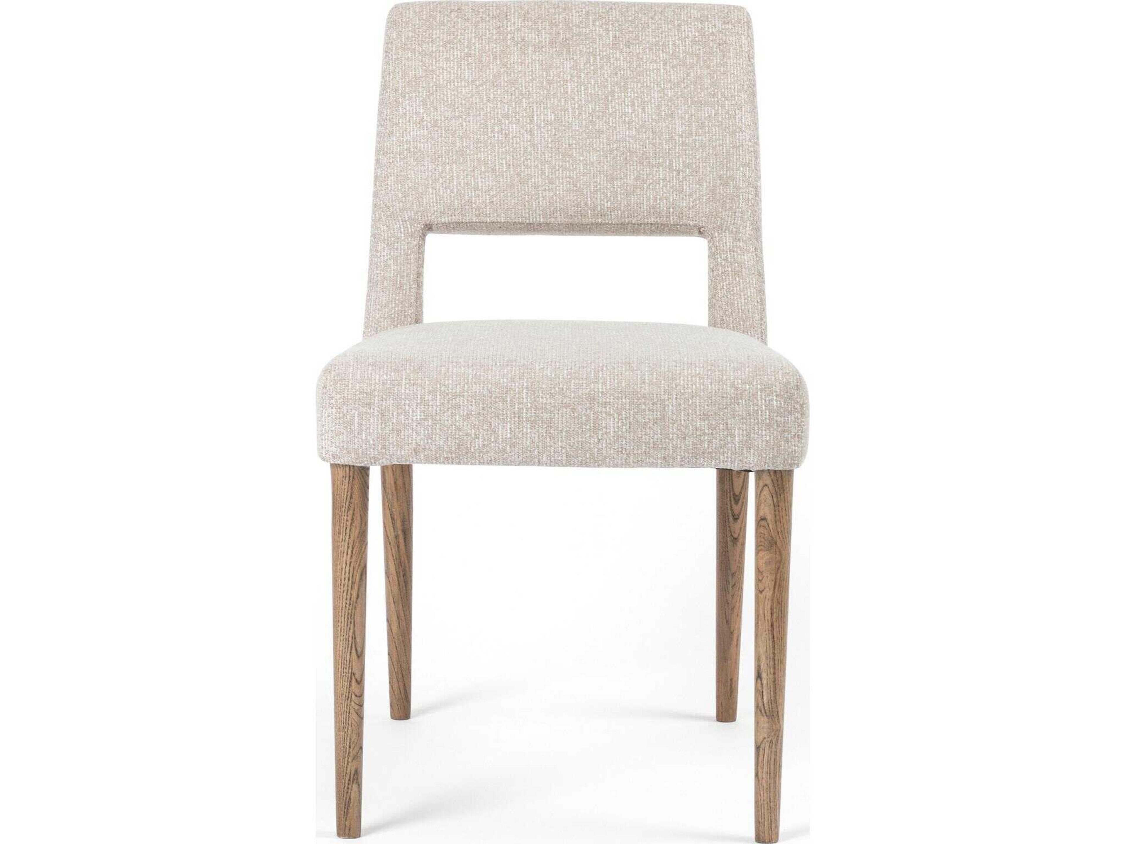 Luxecor Globetrotter Joseph Solid Wood Beige Upholstered Side Dining Chair