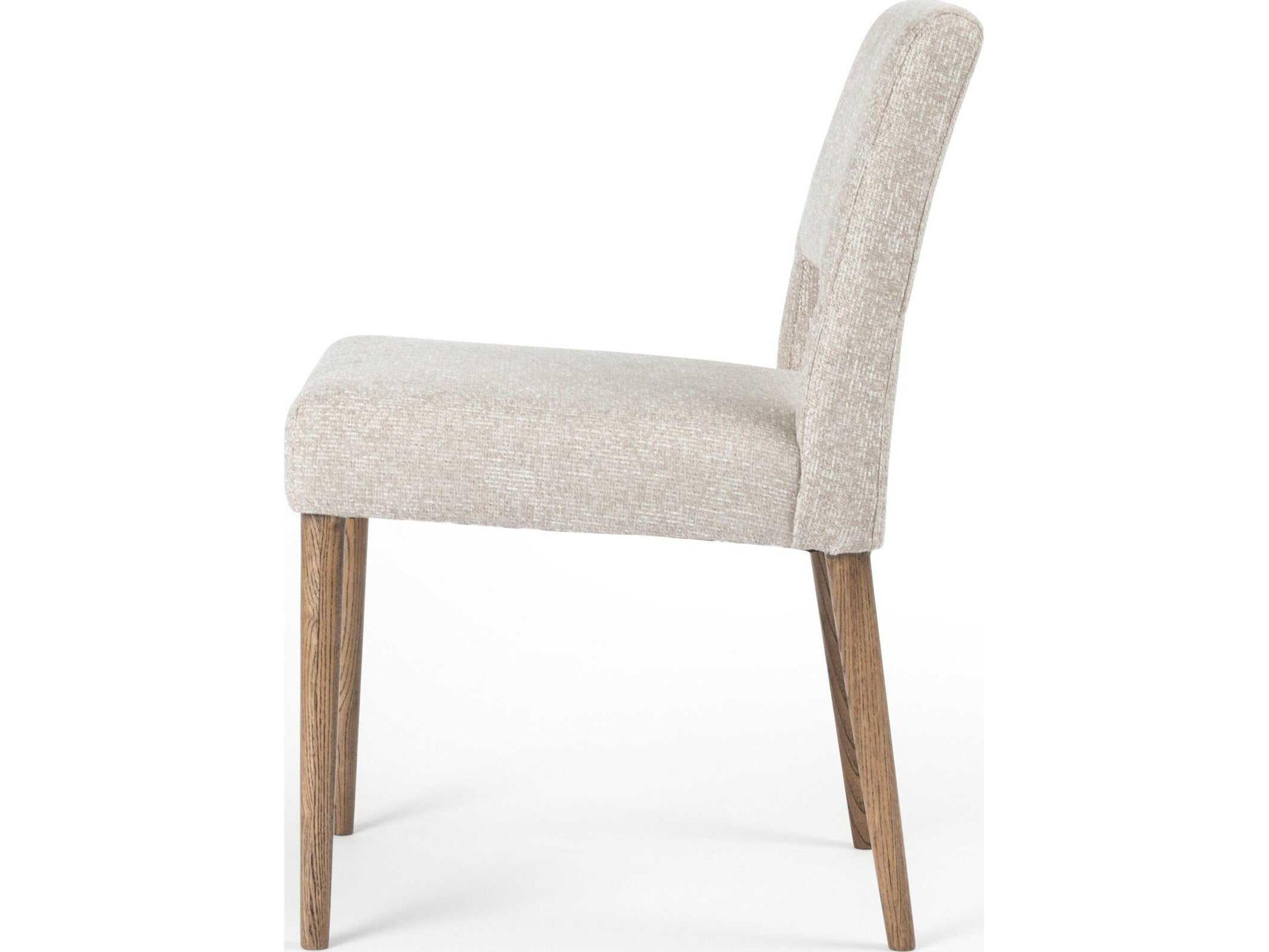 Luxecor Globetrotter Joseph Solid Wood Beige Upholstered Side Dining Chair