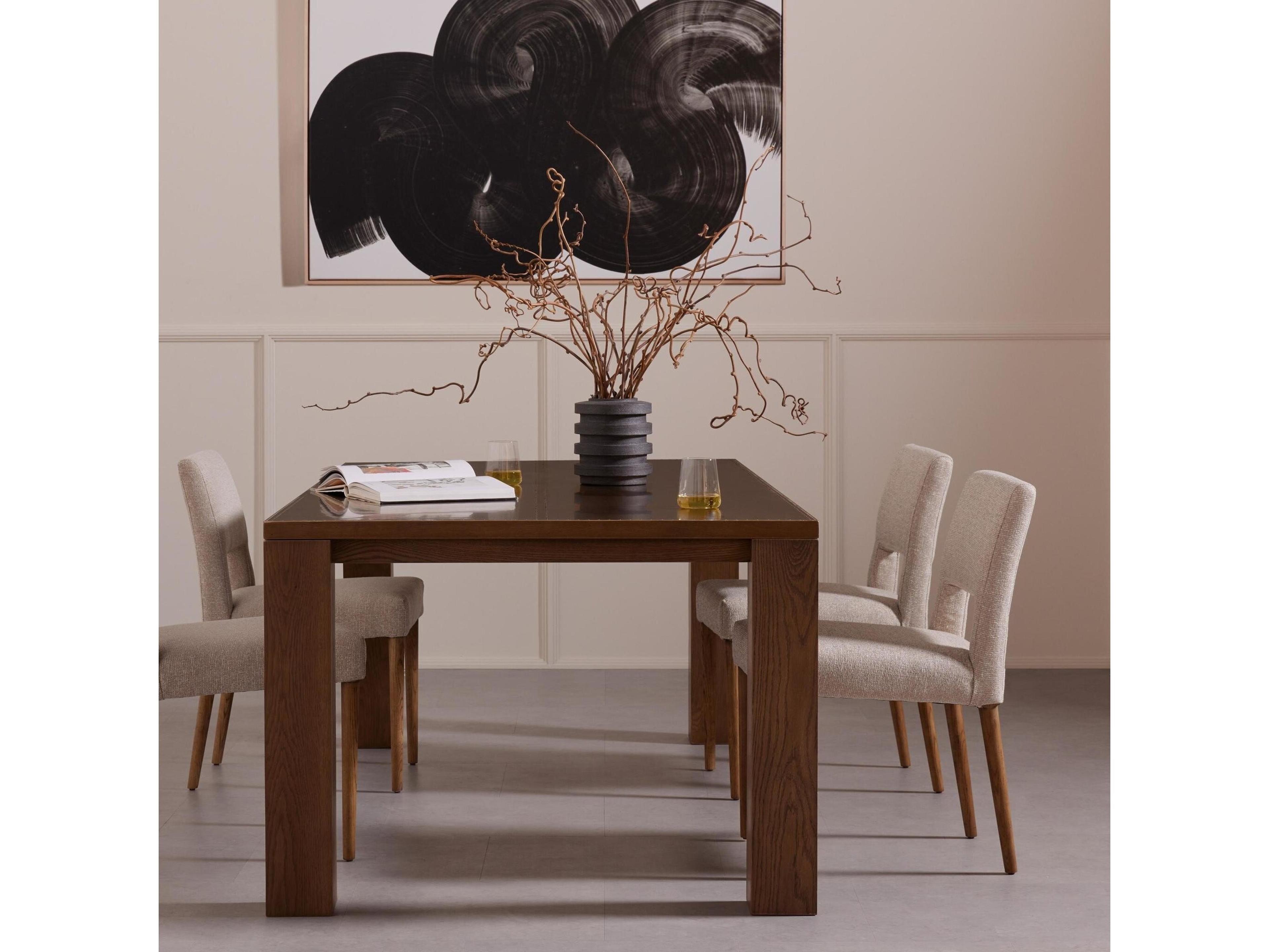 Luxecor Globetrotter Joseph Solid Wood Beige Upholstered Side Dining Chair