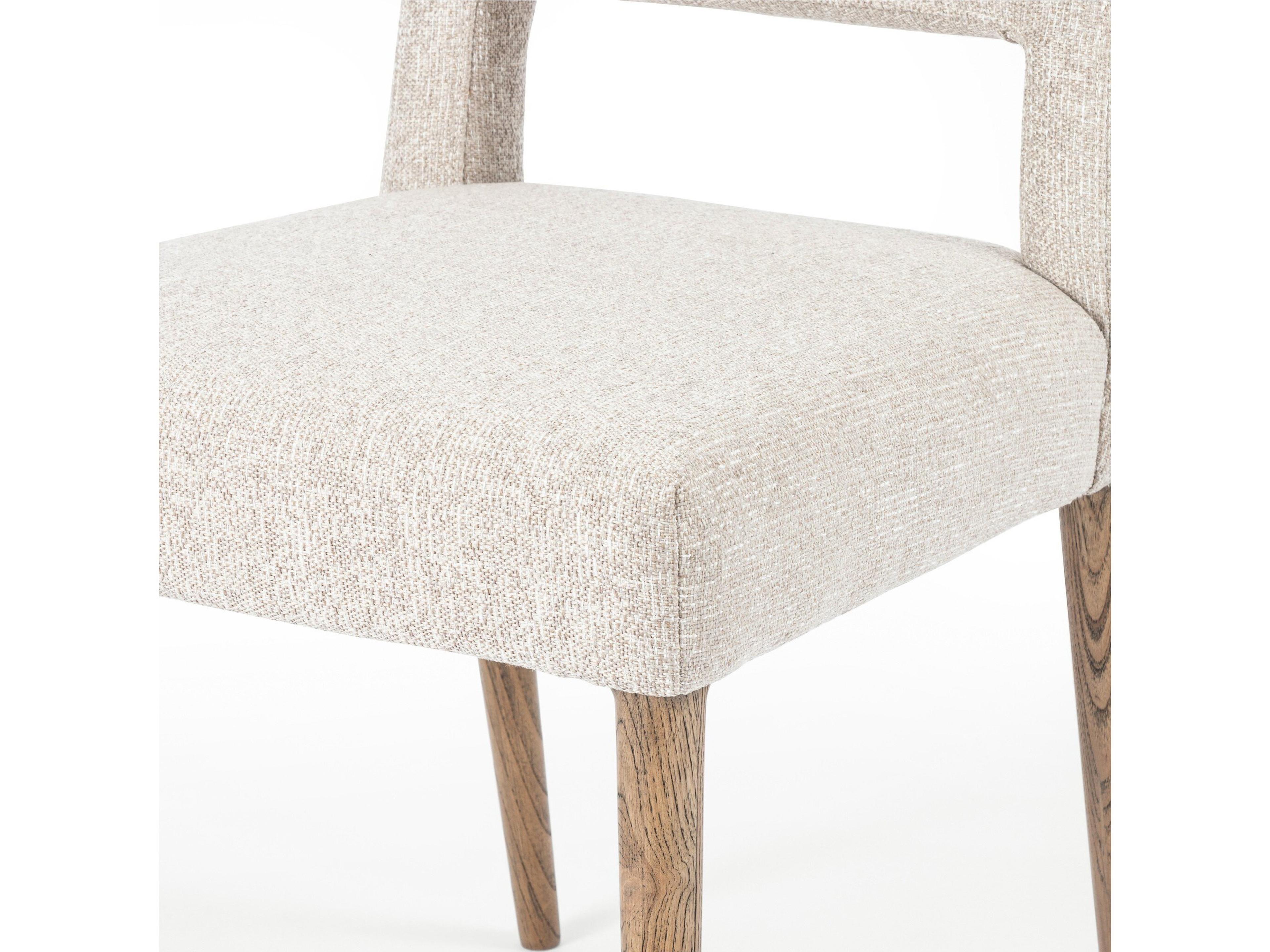 Luxecor Globetrotter Joseph Solid Wood Beige Upholstered Side Dining Chair
