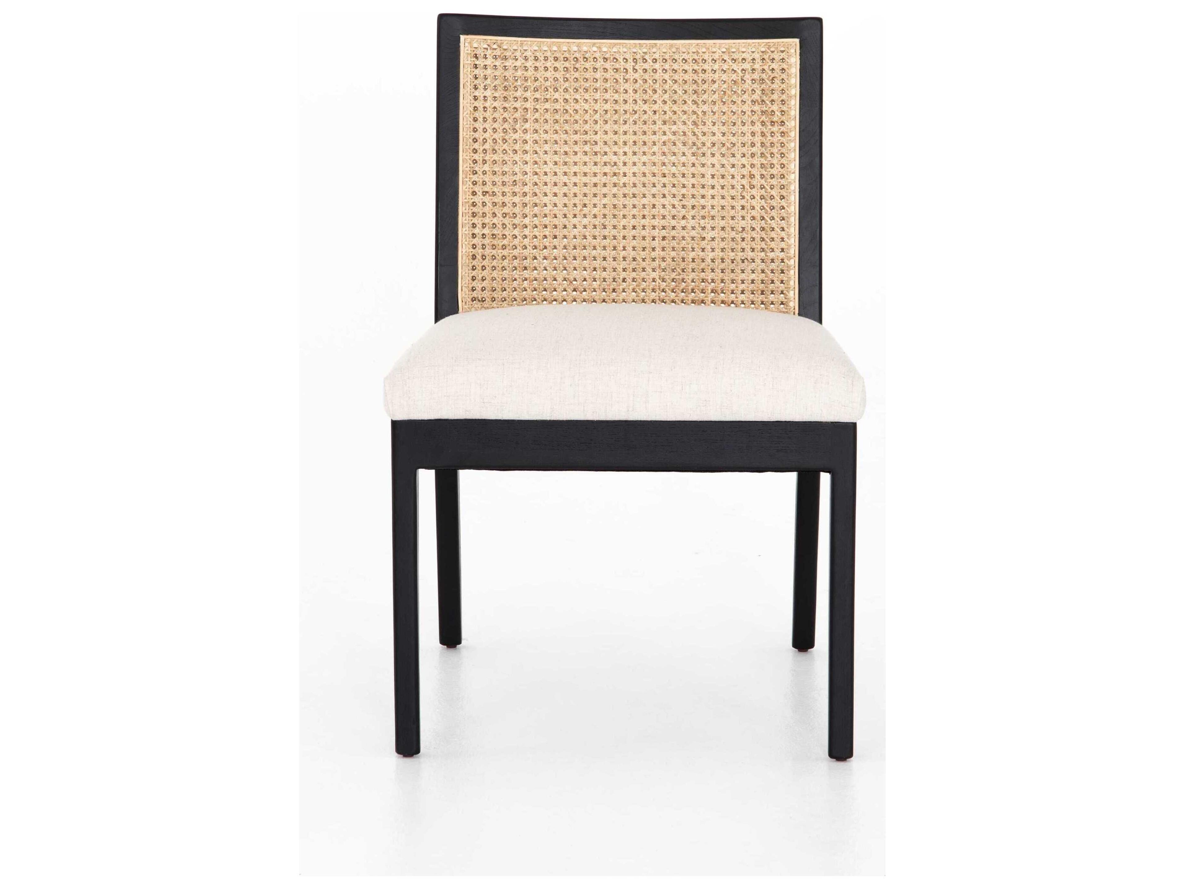 Luxecor Globetrotter Antonia Solid Wood Ebony Upholstered Side Dining Chair