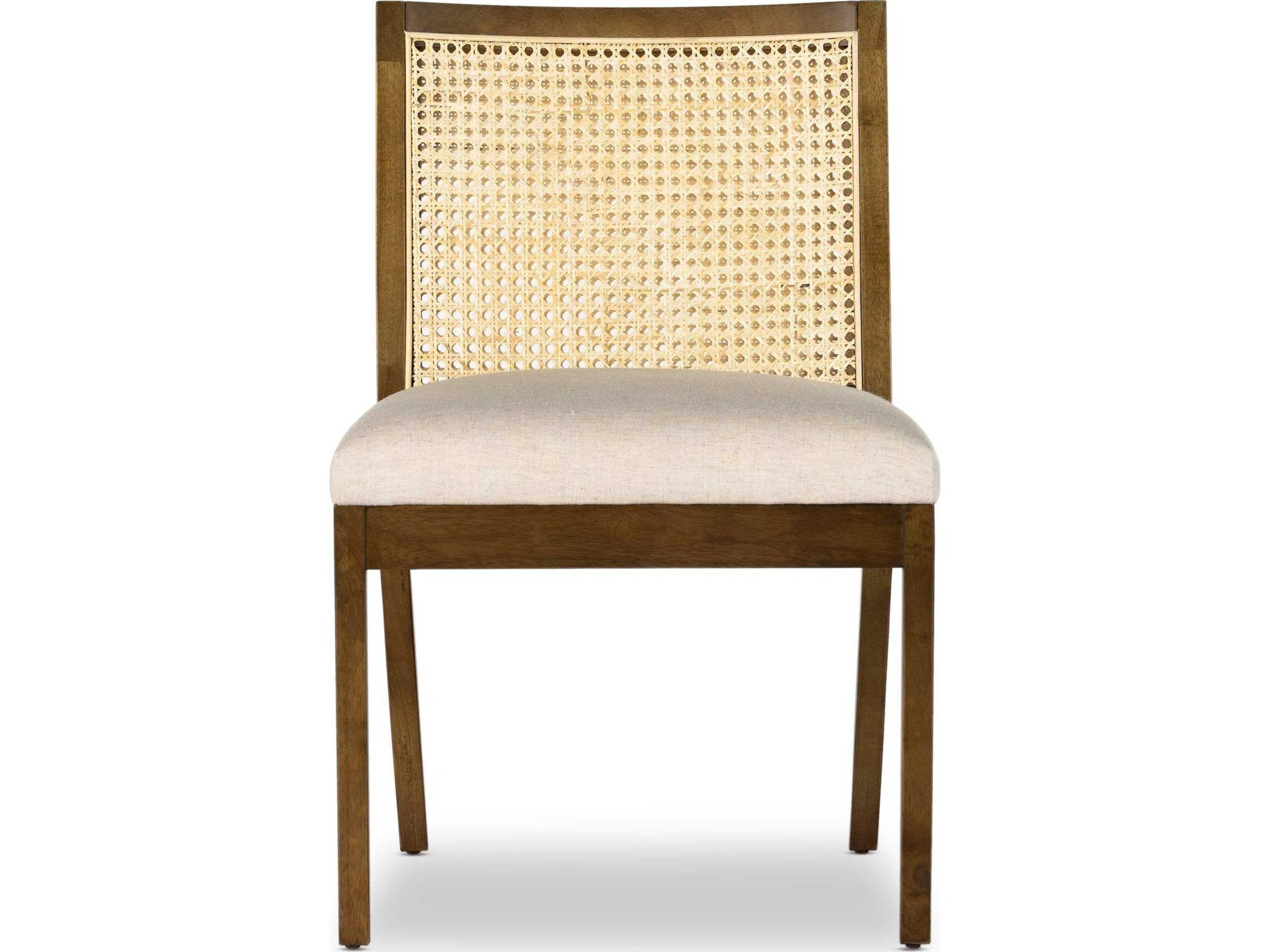 Luxecor Globetrotter Antonia Solid Wood Brown Upholstered Side Dining Chair