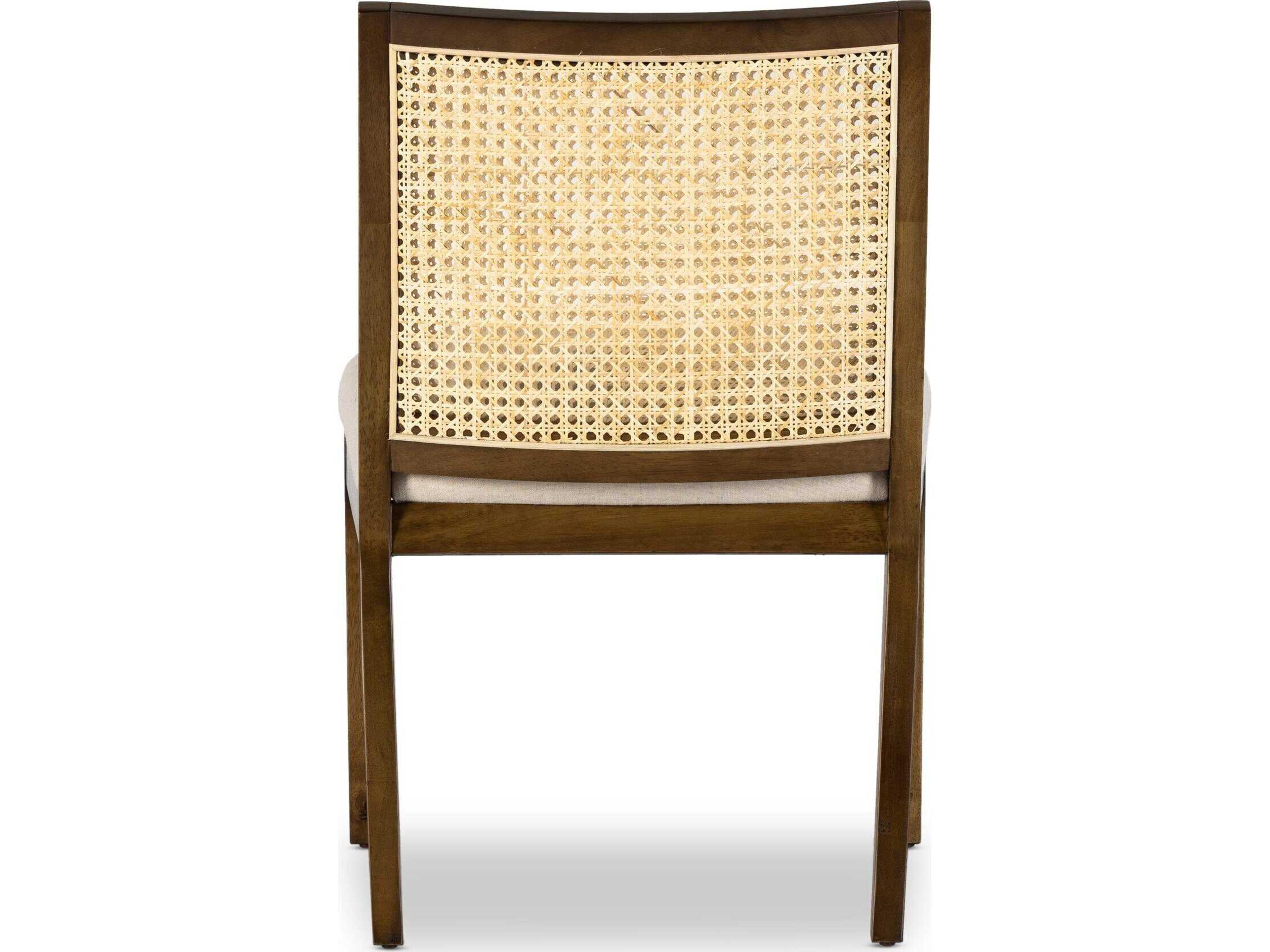 Luxecor Globetrotter Antonia Solid Wood Brown Upholstered Side Dining Chair