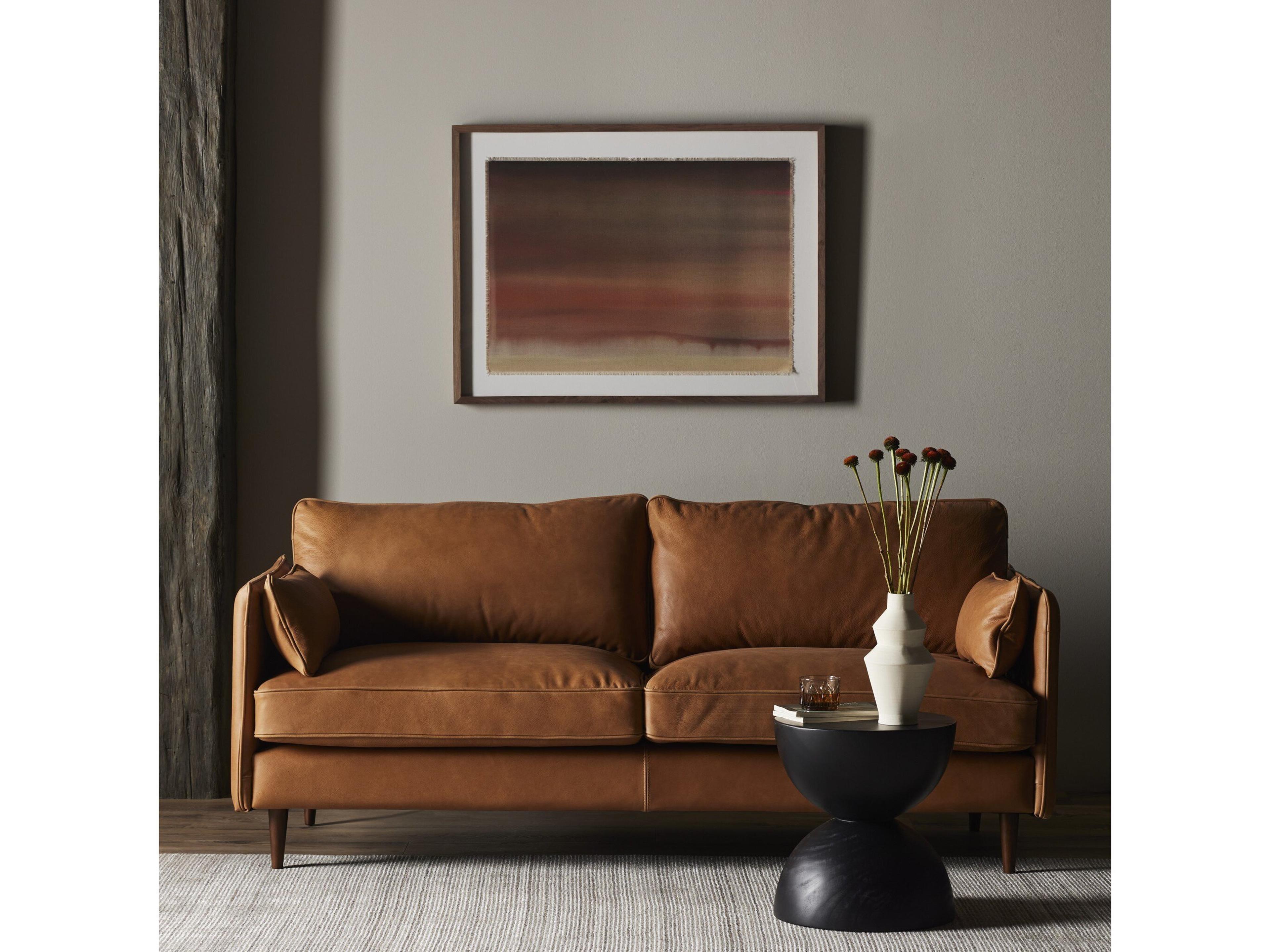 Four Hands Ashford Reese Palermo Cognac Leather Sofa