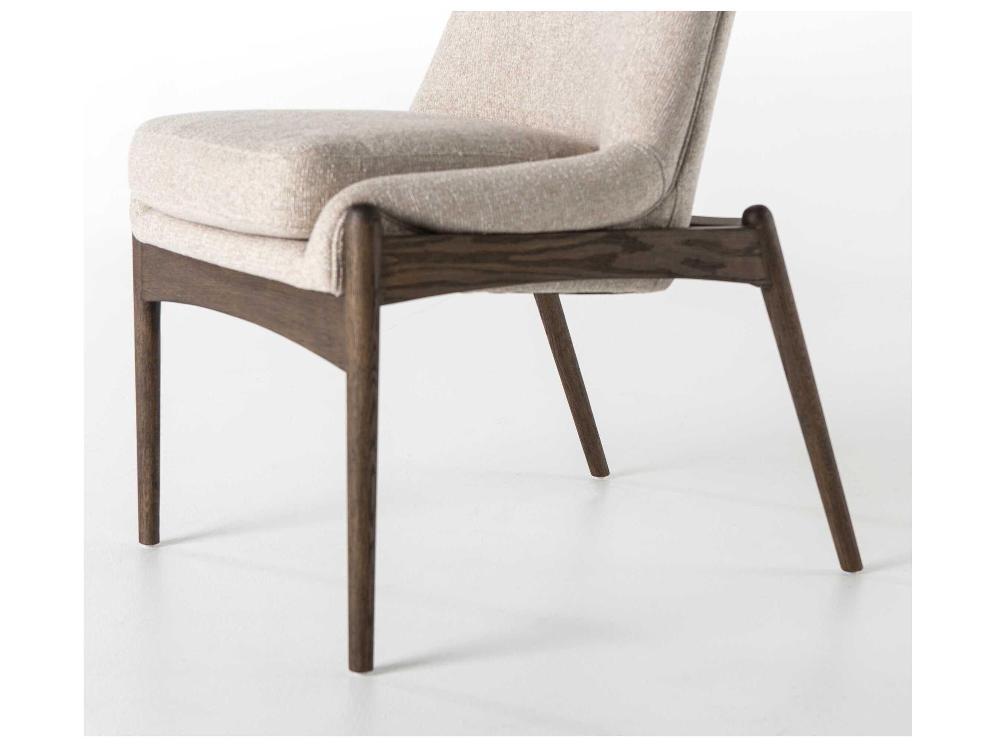Four Hands Ashford Braden Solid Wood Beige Upholstered Side Dining Chair