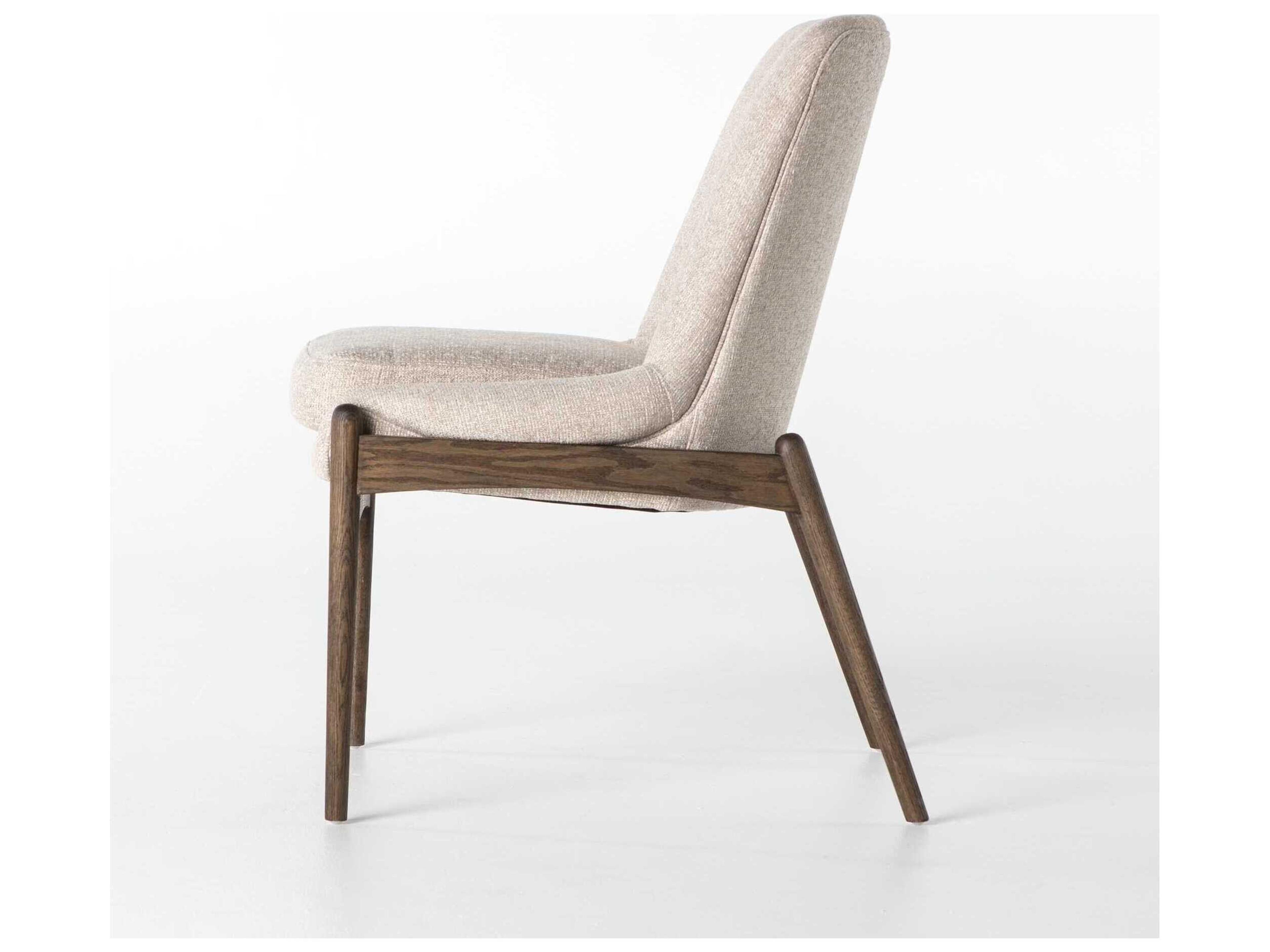 Luxecor Globetrotter Braden Solid Wood Beige Upholstered Side Dining Chair