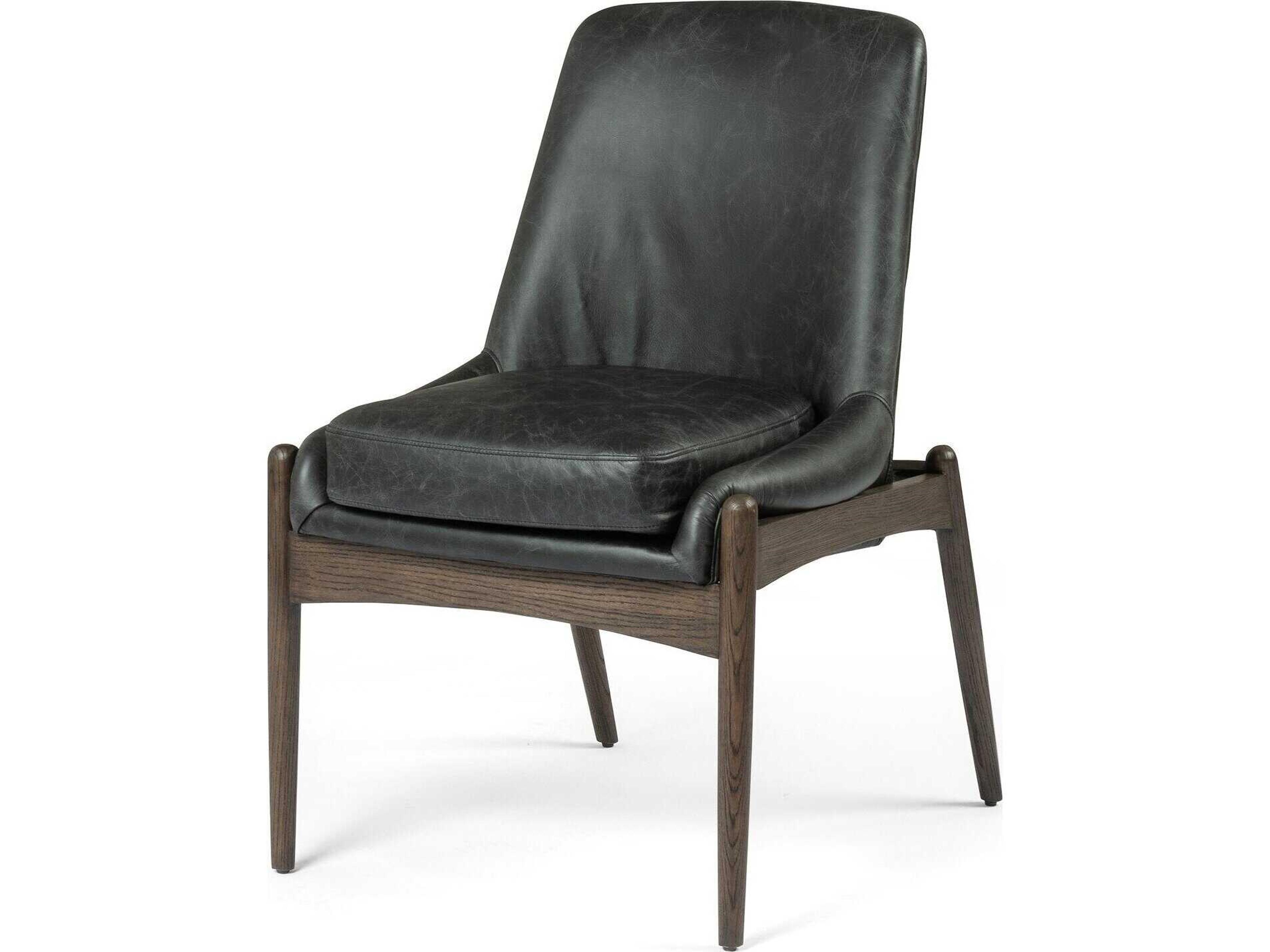 Ashford Braden Durango Smoke Leather Oak Wood Dining Chair