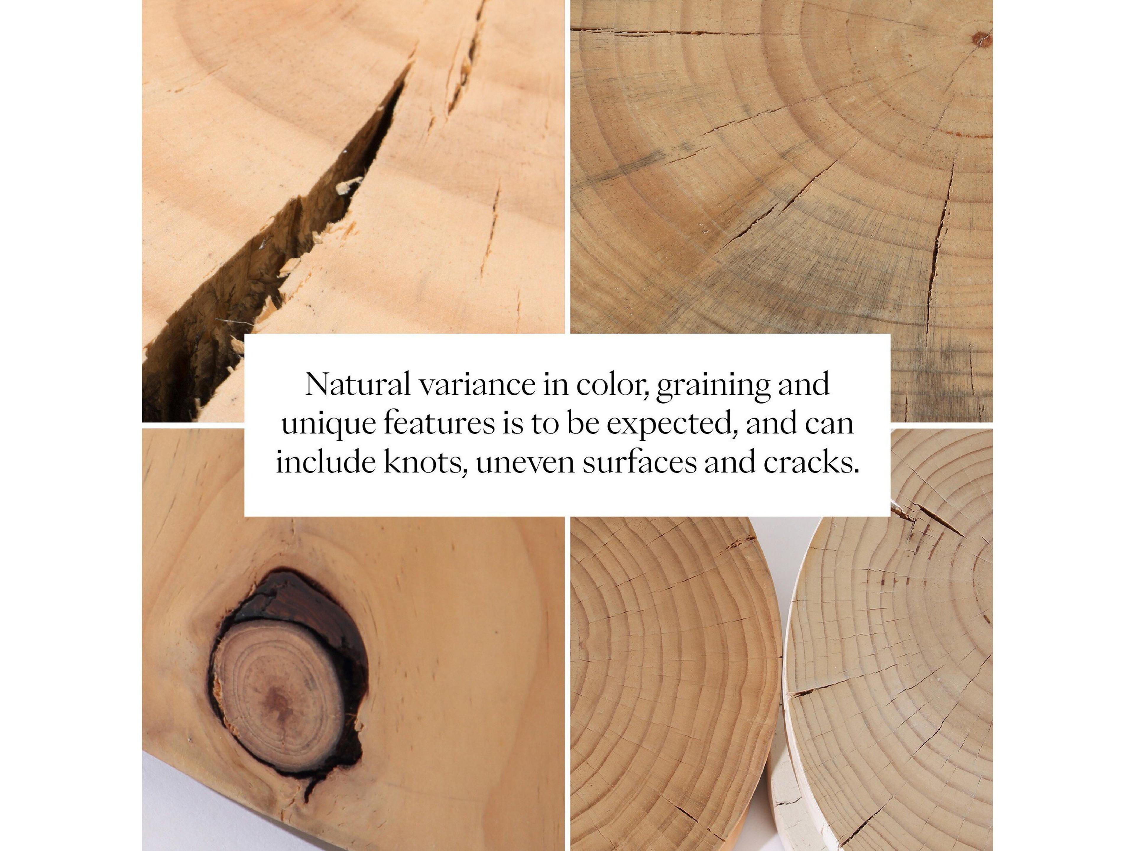 Four Hands Bishop Aliza Round Wood Black Pine End Table