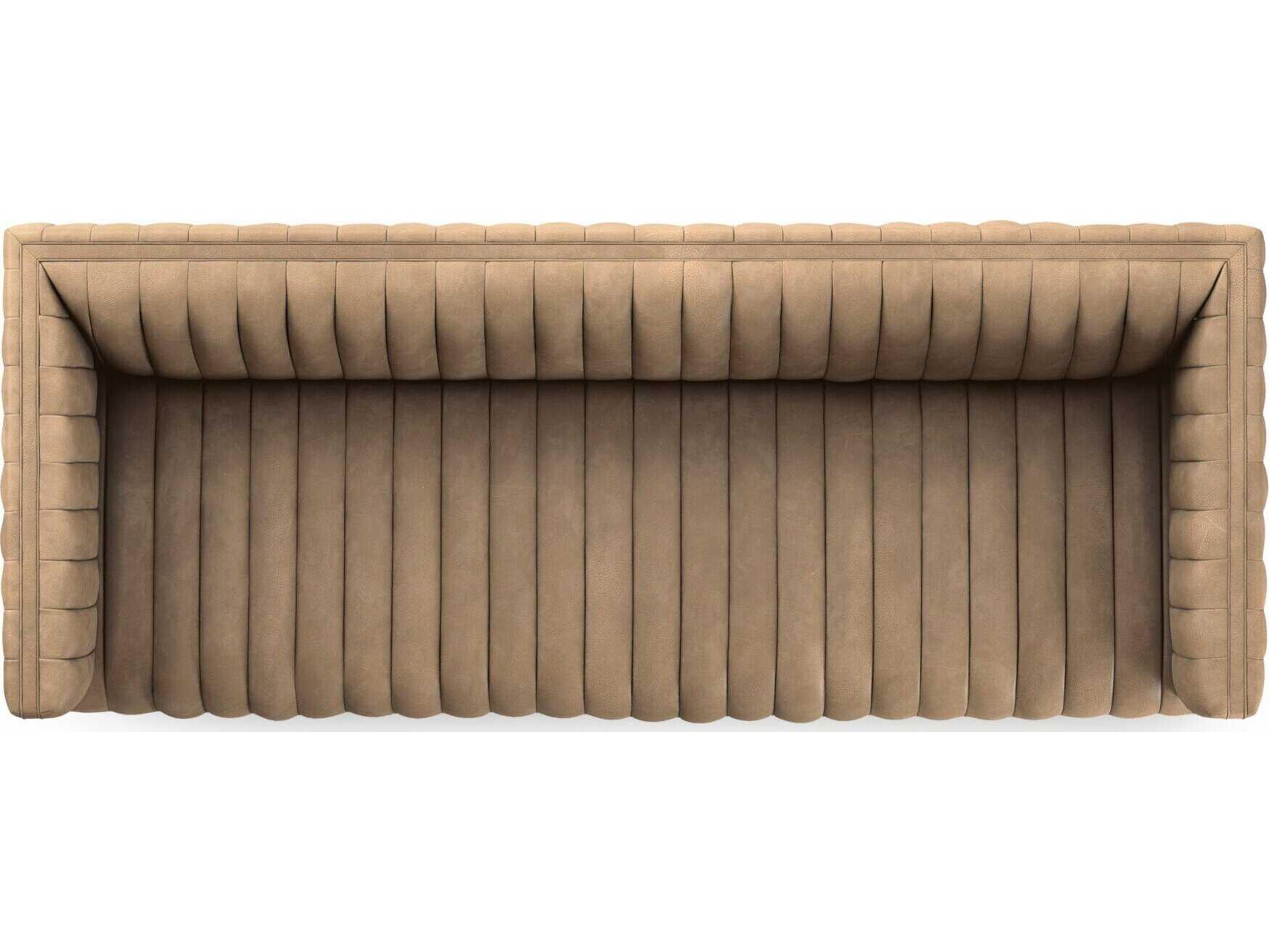 Luxecor Globetrotter Augustine Palermo Drift Brown Leather Sofa