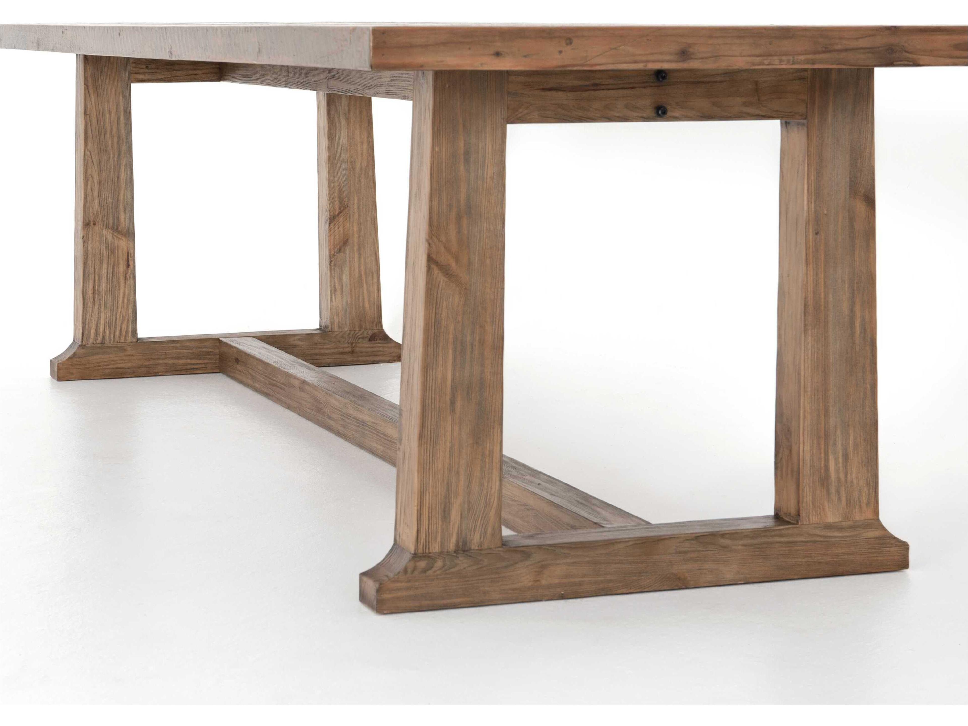 Luxecor Globetrotter Otto Rectangular Wood Honey Pine Waxed Bleached Dining Table