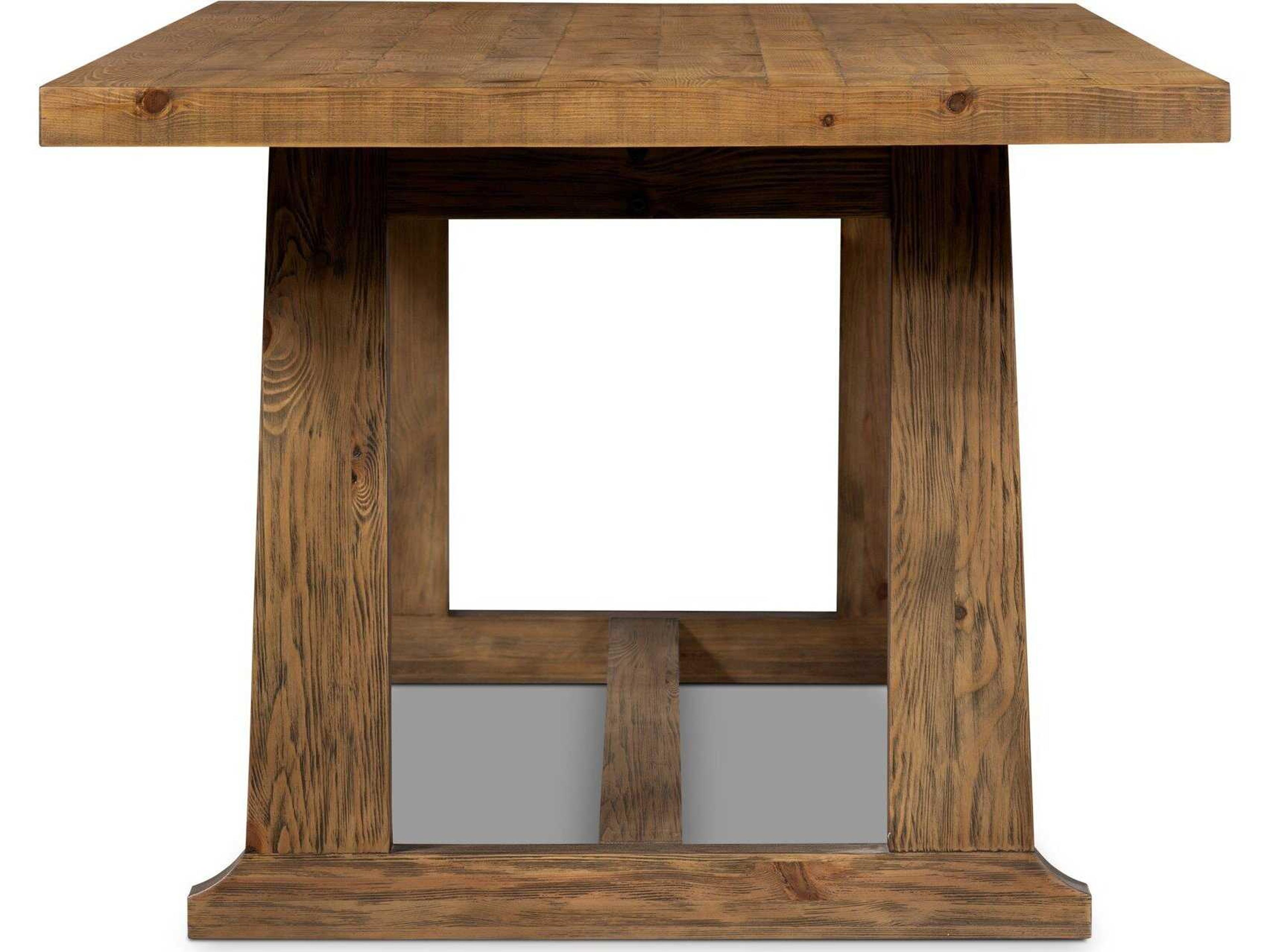 Four Hands Collins Otto Rectangular Wood Honey Pine Waxed Bleached Dining Table