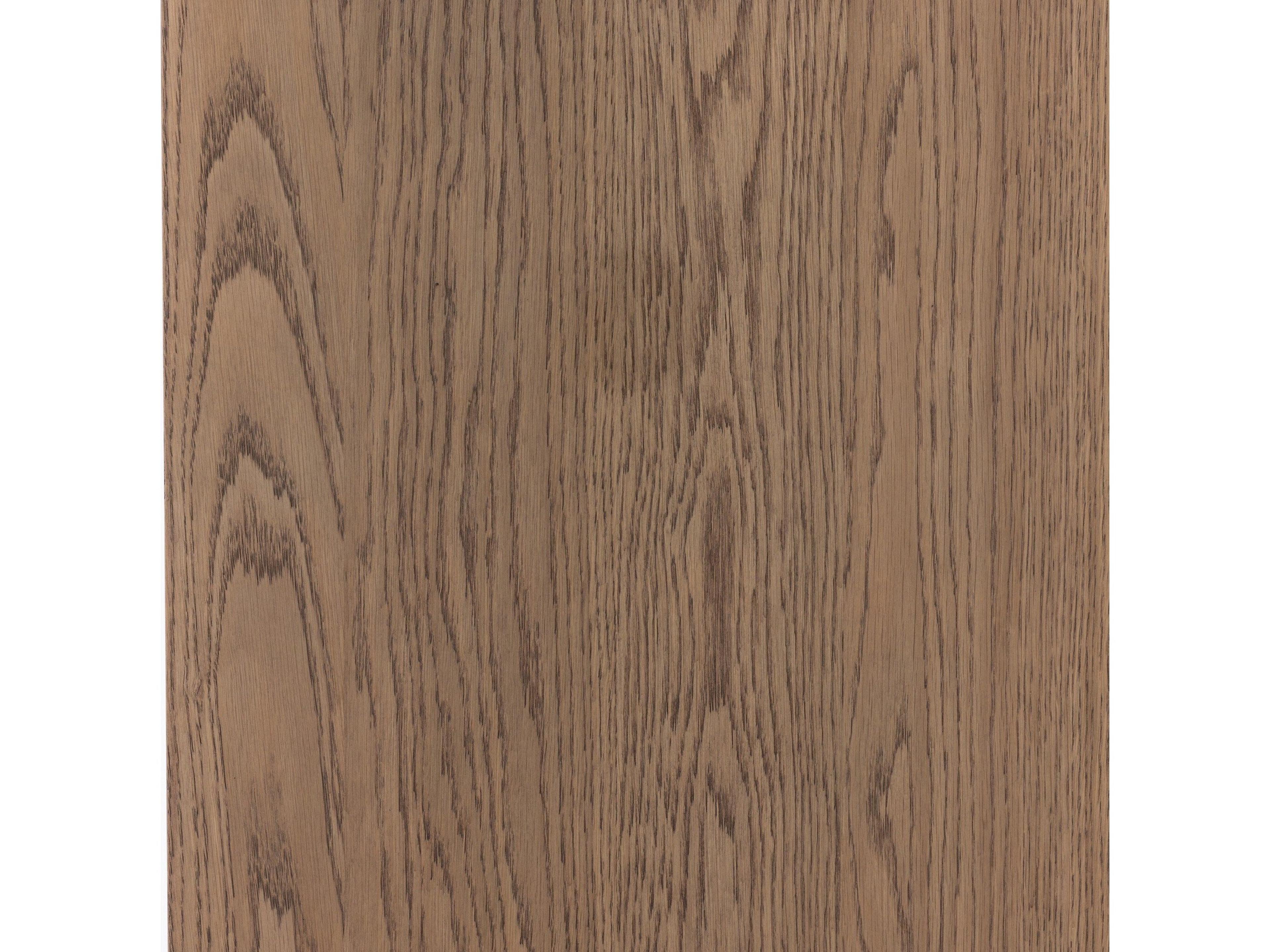 Four Hands Irondale Millie Oak Wood Tempered Glass Drifted Display Cabinet