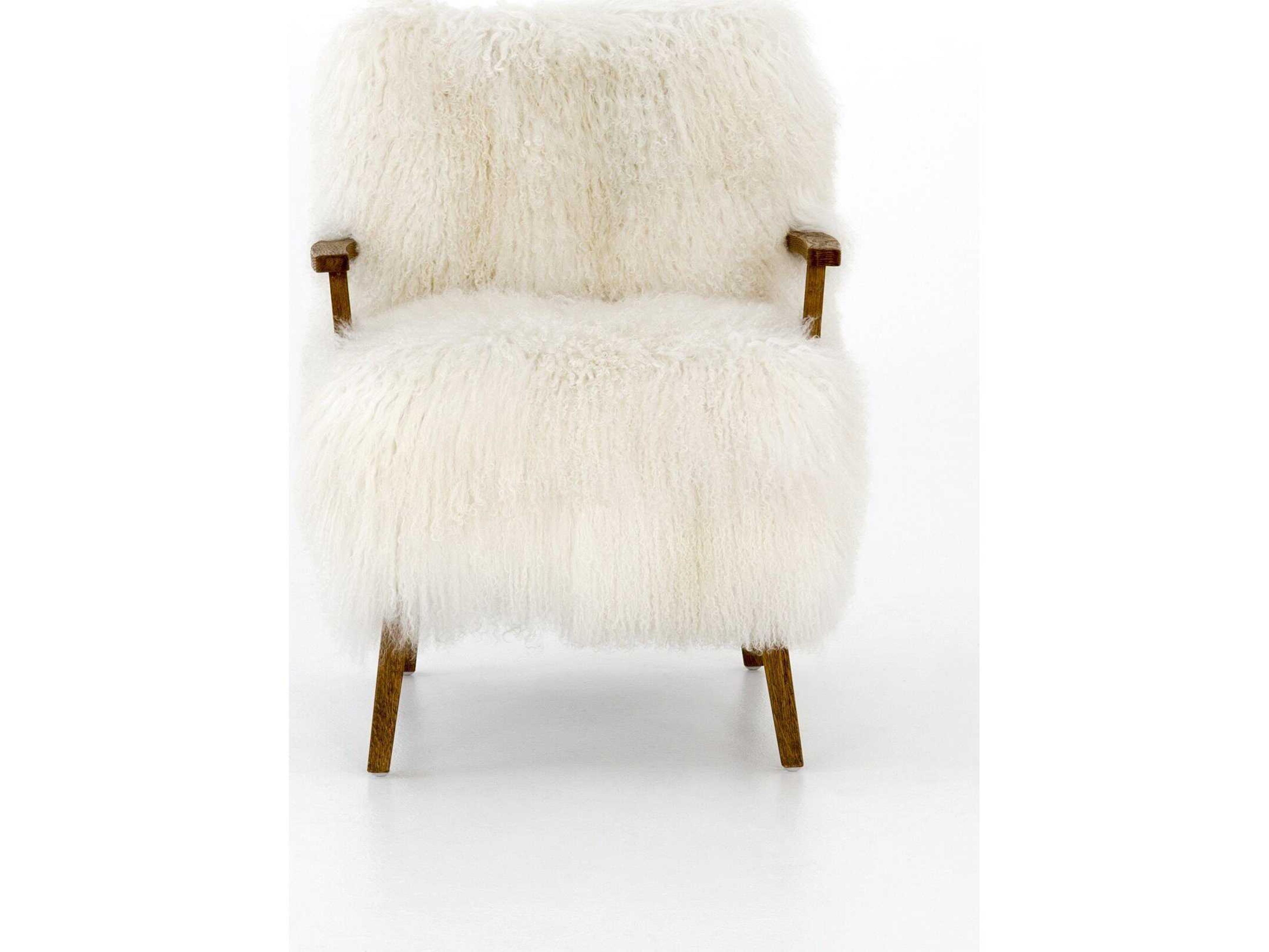 Four Hands Irondale Ashland Cream Fur Accent Chair