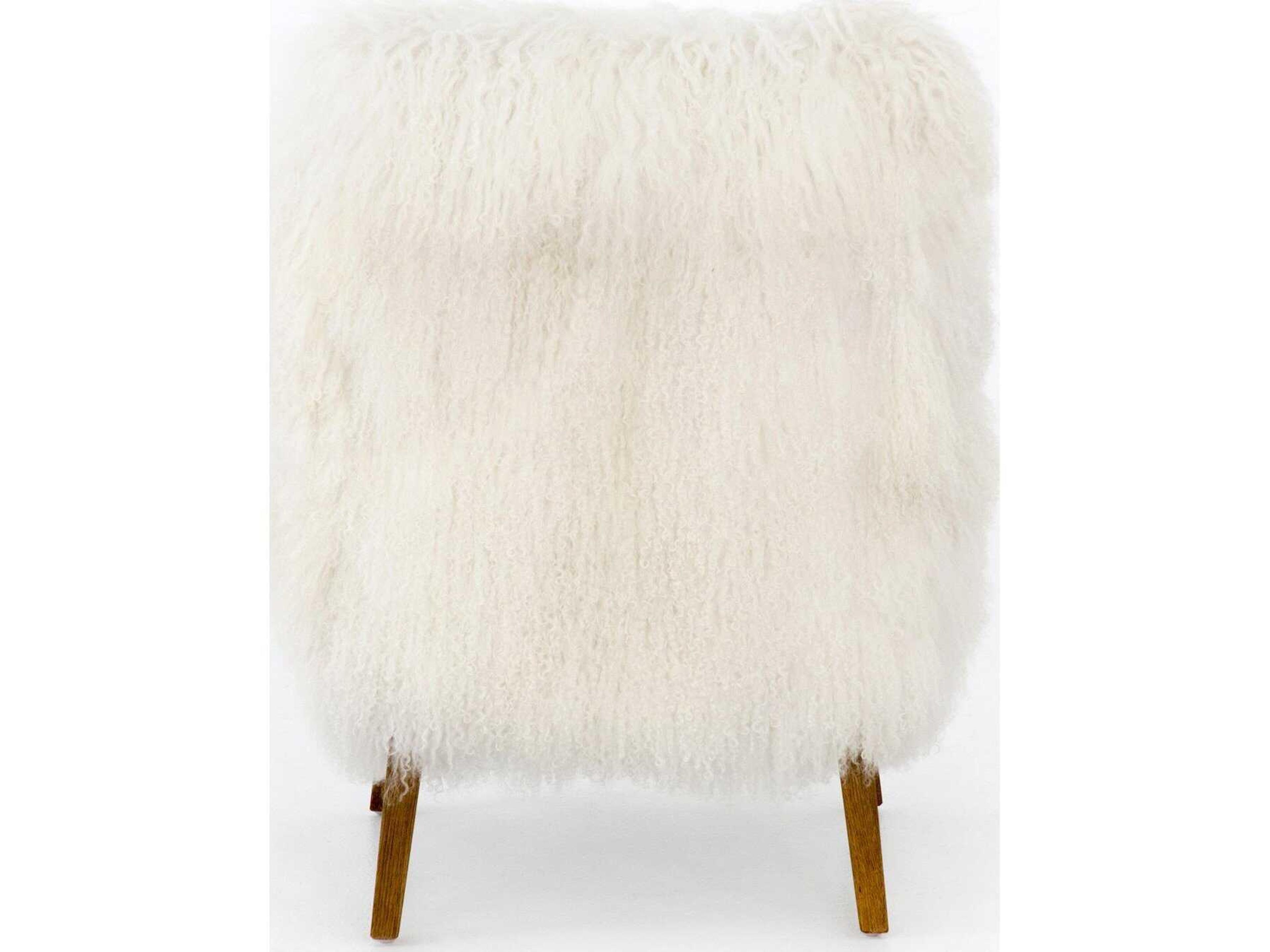 Four Hands Irondale Ashland Cream Fur Accent Chair