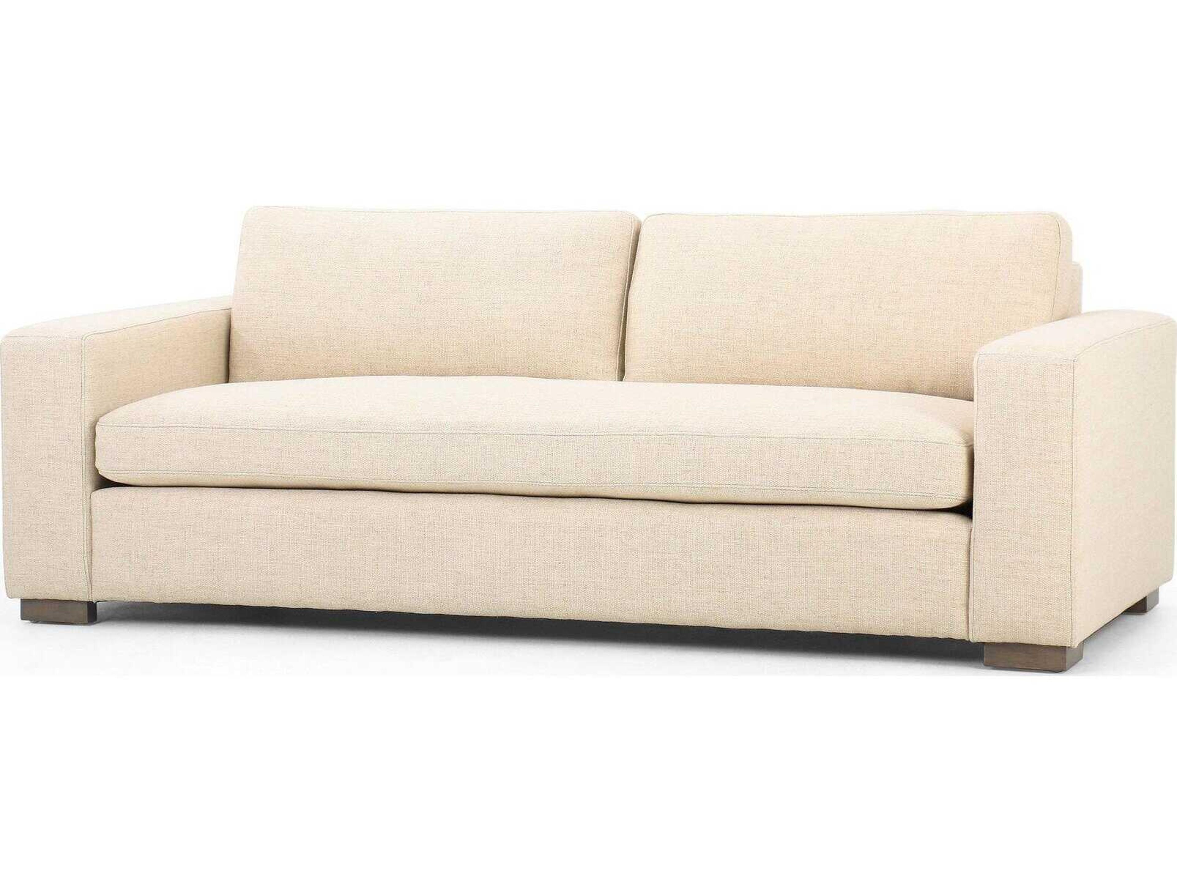 Kensington Boone Thames Cream Washed Espresso Upholstered Sofa
