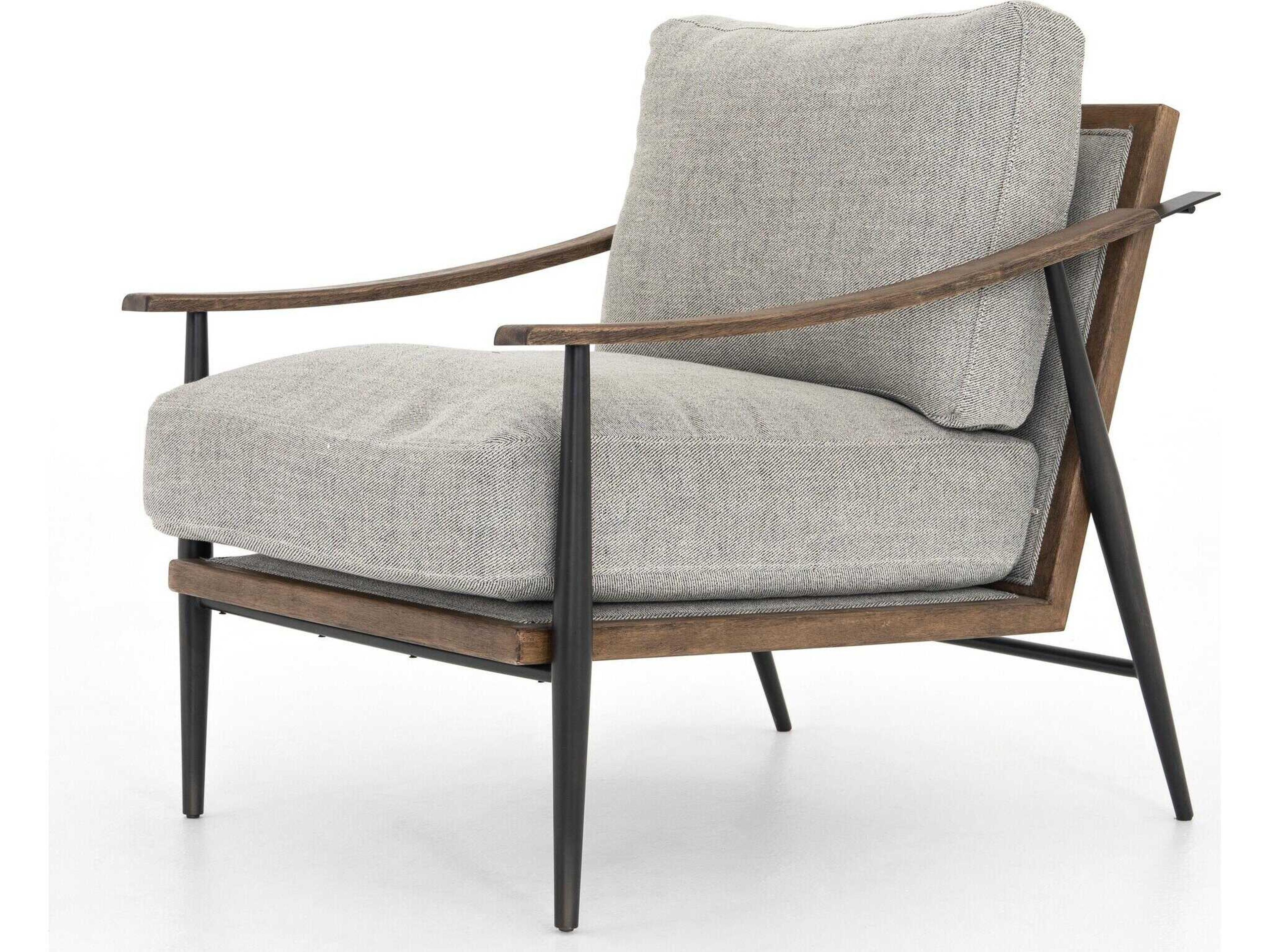 Luxecor Globetrotter Kennedy Gray Fabric Accent Chair